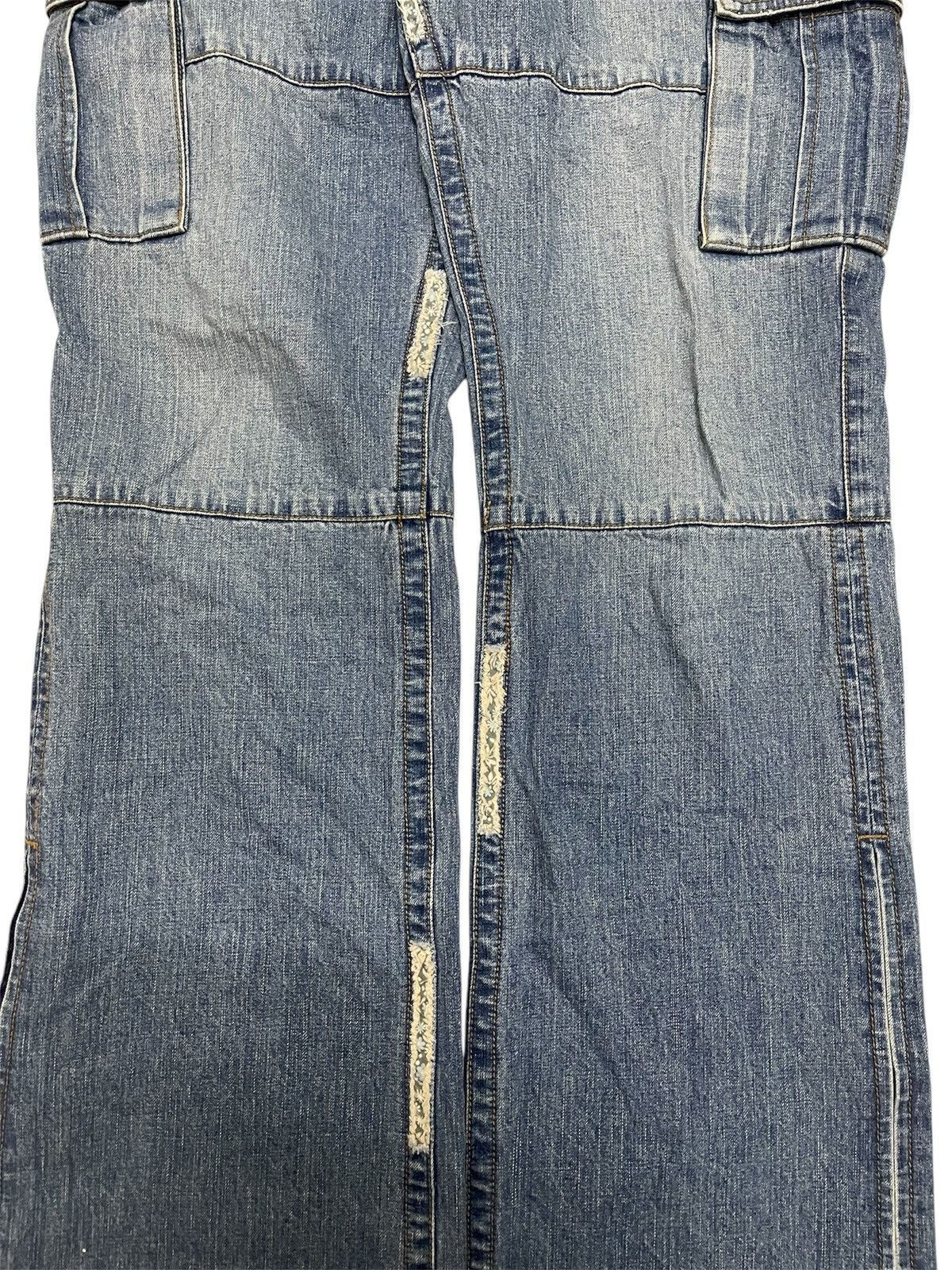 Issey Miyake RARE Tsumori Chisato Tactical Cargo Flared Patchwork Jeans Size US 35 - 5 Thumbnail