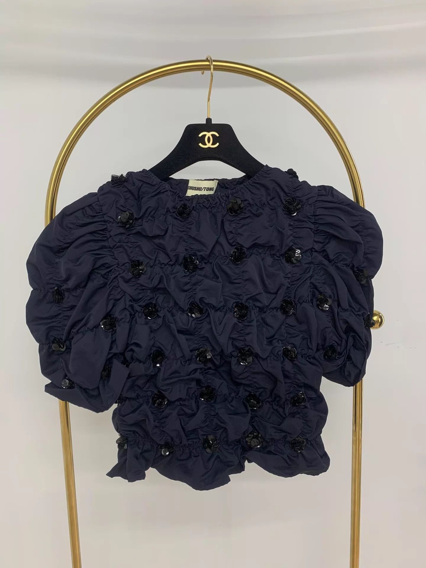 Other shushutong navy pleated sequin short set women's 10/8 new Size M / US 6-8 / IT 42-44 - 2 Thumbnail