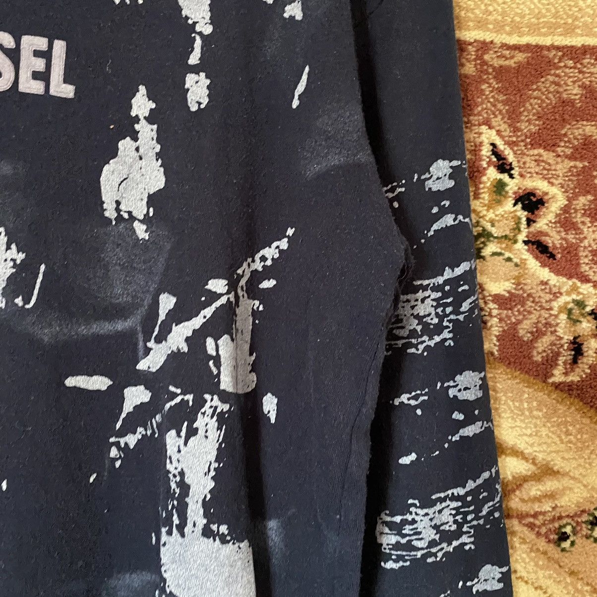Diesel × Vintage Rare Vintage Diesel Long Sleeve Tee Centre Logo Y2K style Size US L / EU 52-54 / 3 - 8 Thumbnail