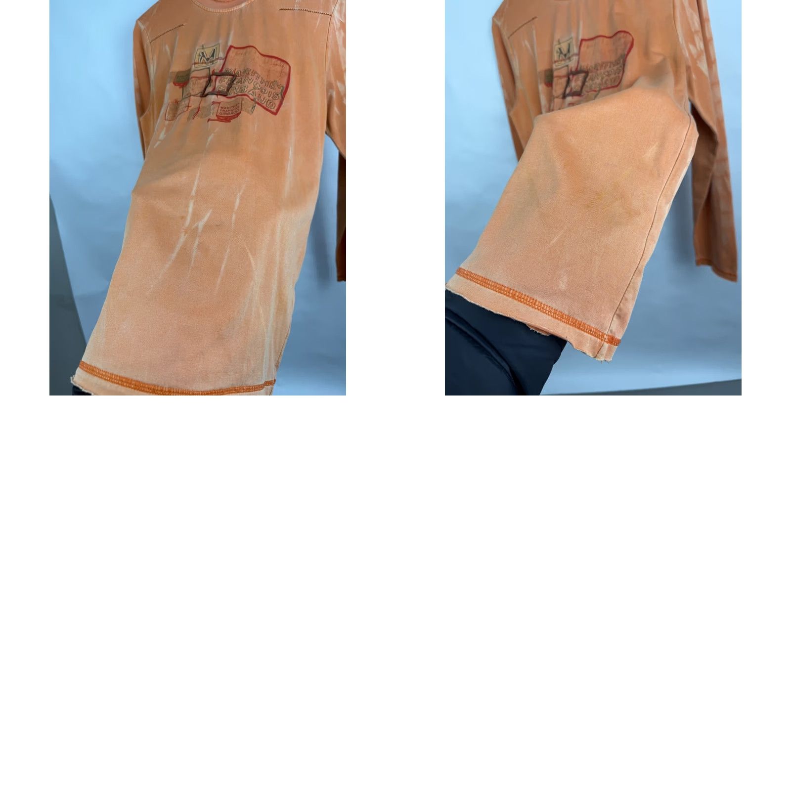 Vintage 🇫🇷 Vintage 00s Marithe Francois Girbaud Archive Long Sleeve Size 16 Orange Size US L / EU 52-54 / 3 - 9 Thumbnail