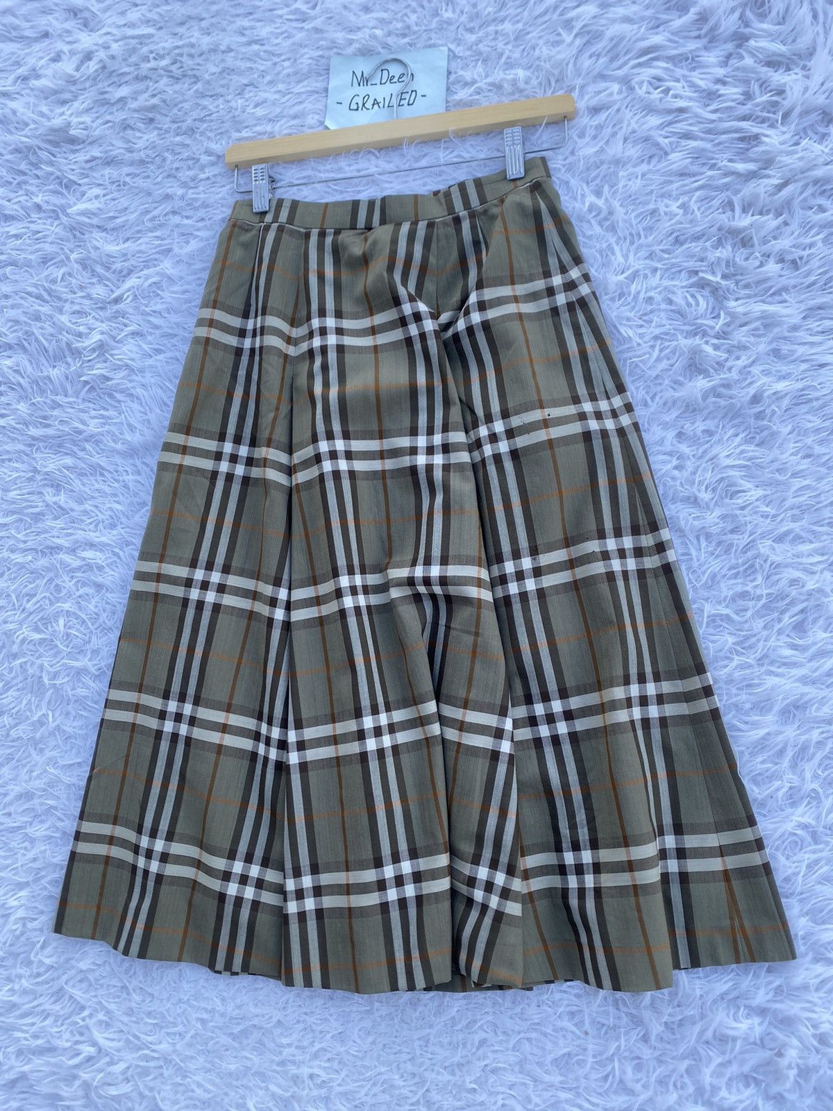 Burberry Rare Vintage 90s Burberry Checkered Midi Skirt Size 26" / US 2 / IT 38 - 16 Thumbnail