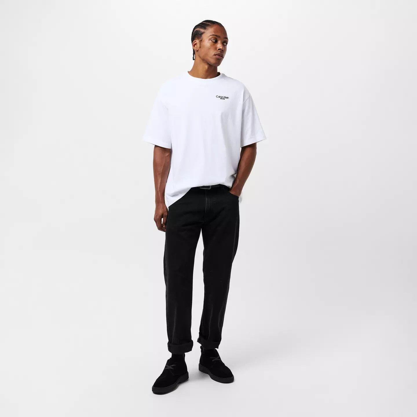 Calvin Klein o1g2r1mq0426 Suede Desert Boots in Black Size US 13 / EU 46 - 6 Thumbnail