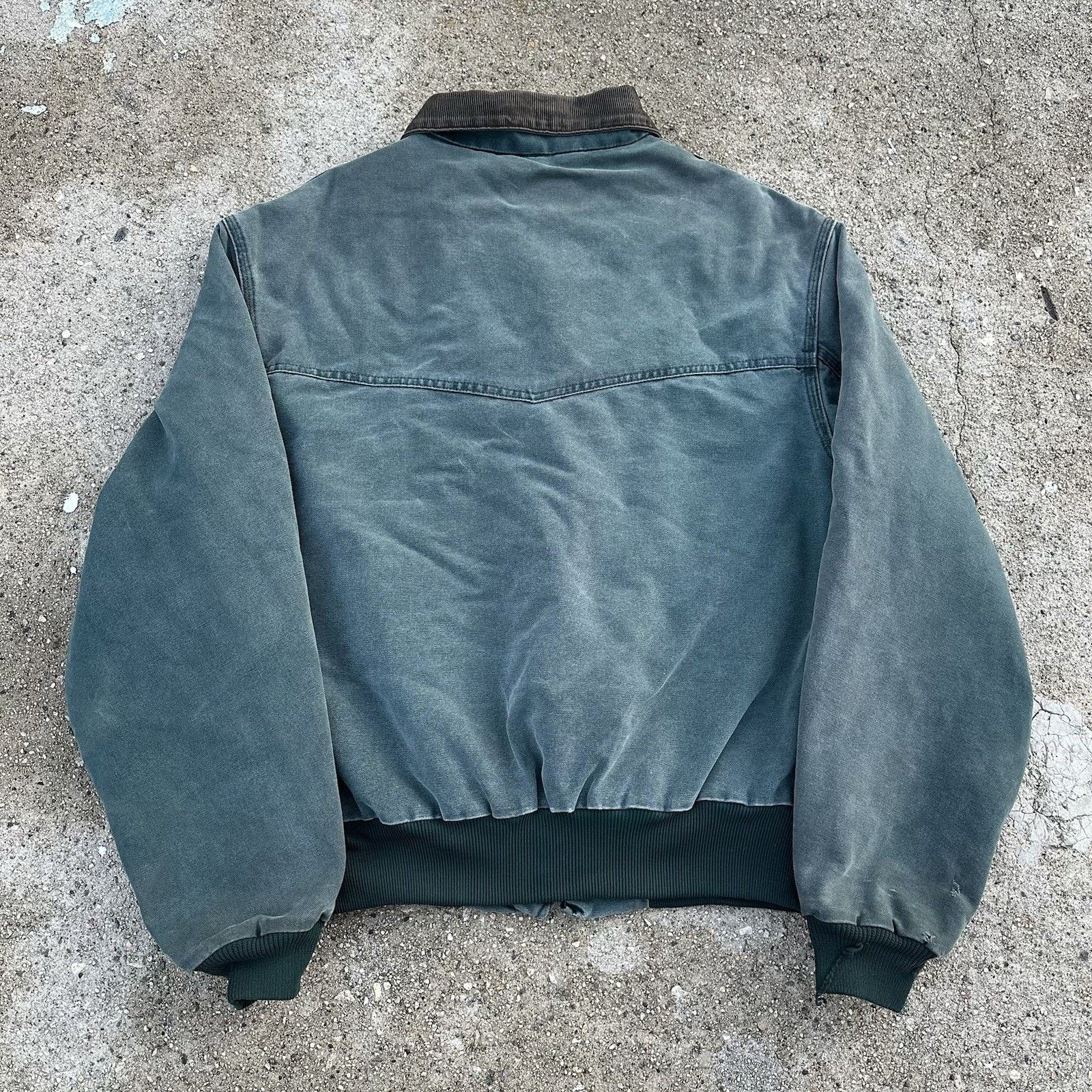 Carhartt × Vintage Vintage Carhartt Faded Hunter Green Santa Fe Jacket Workwear Size US XL / EU 56 / 4 - 5 Thumbnail