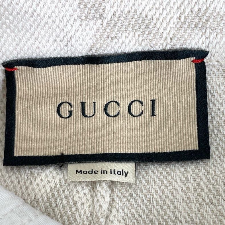 Gucci Gucci Logo letter full print beige cotton casual pants shor Size US 38 / EU 54 - 5 Thumbnail
