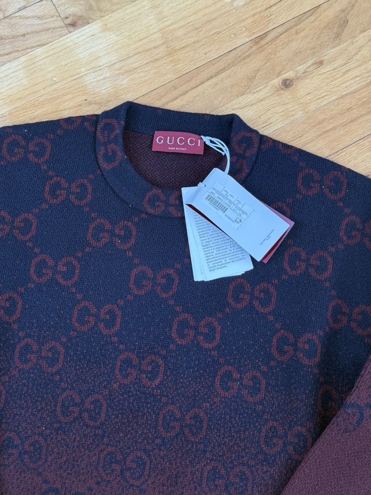 Gucci Gucci GG Degrade Wool Jacquard Sweater Size US XL / EU 56 / 4 - 2 Thumbnail