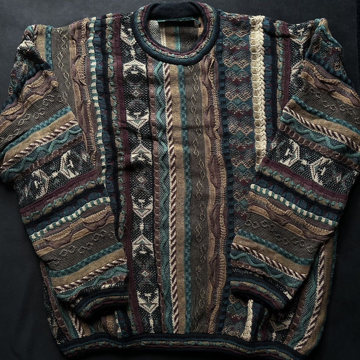 image of Vintage 90’S Tundra Coogi Type 3D Knit Sweater, Men's (Size XL)