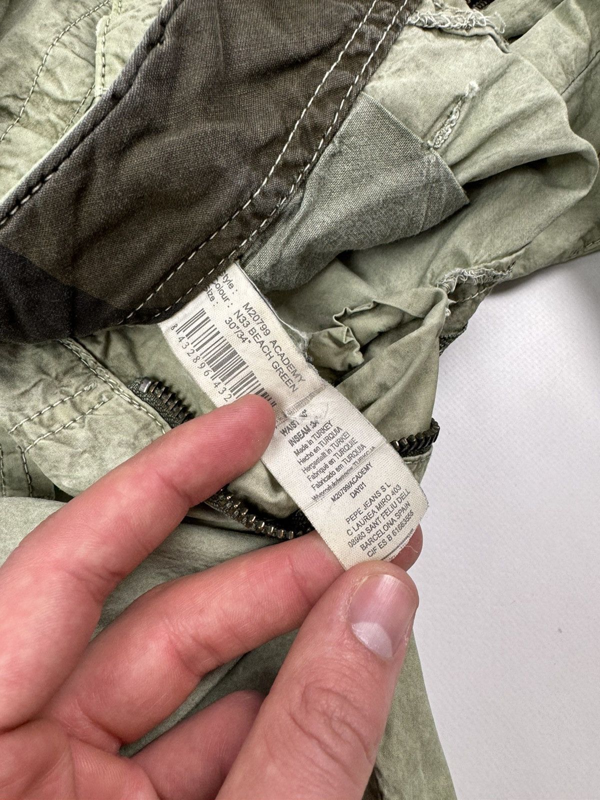 Pepe Jeans Pepe Jeans London Acid Washed Cargo Pants Size US 30 / EU 46 - 13 Thumbnail