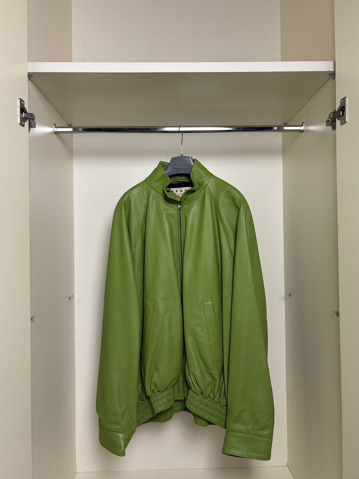 Marni Marni Leather bomber jacket Size US L / EU 52-54 / 3 - 1 Thumbnail