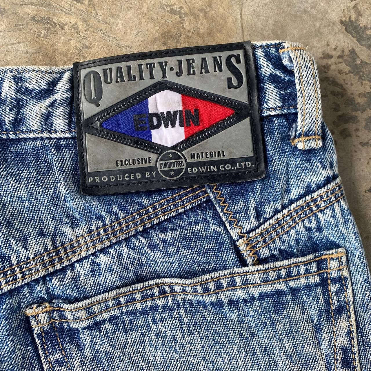 Vintage Vintage 80s/90s Edwin Acid Wash Dirty Tapered Retro Grunge Size US 28 / EU 44 - 16 Thumbnail