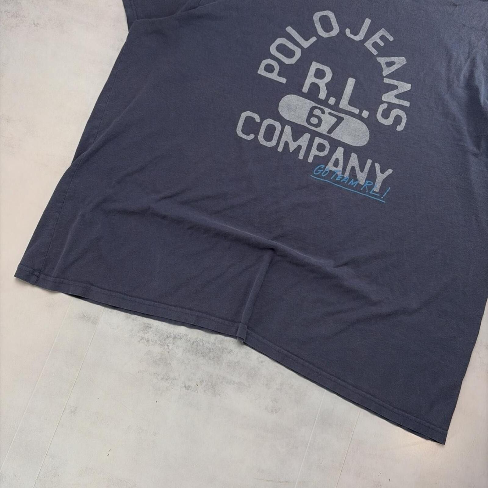 Polo Ralph Lauren Y2K Navy Polo Jeans Company Grunge Gothic T-Shirt Size US XL / EU 56 / 4 - 4 Thumbnail