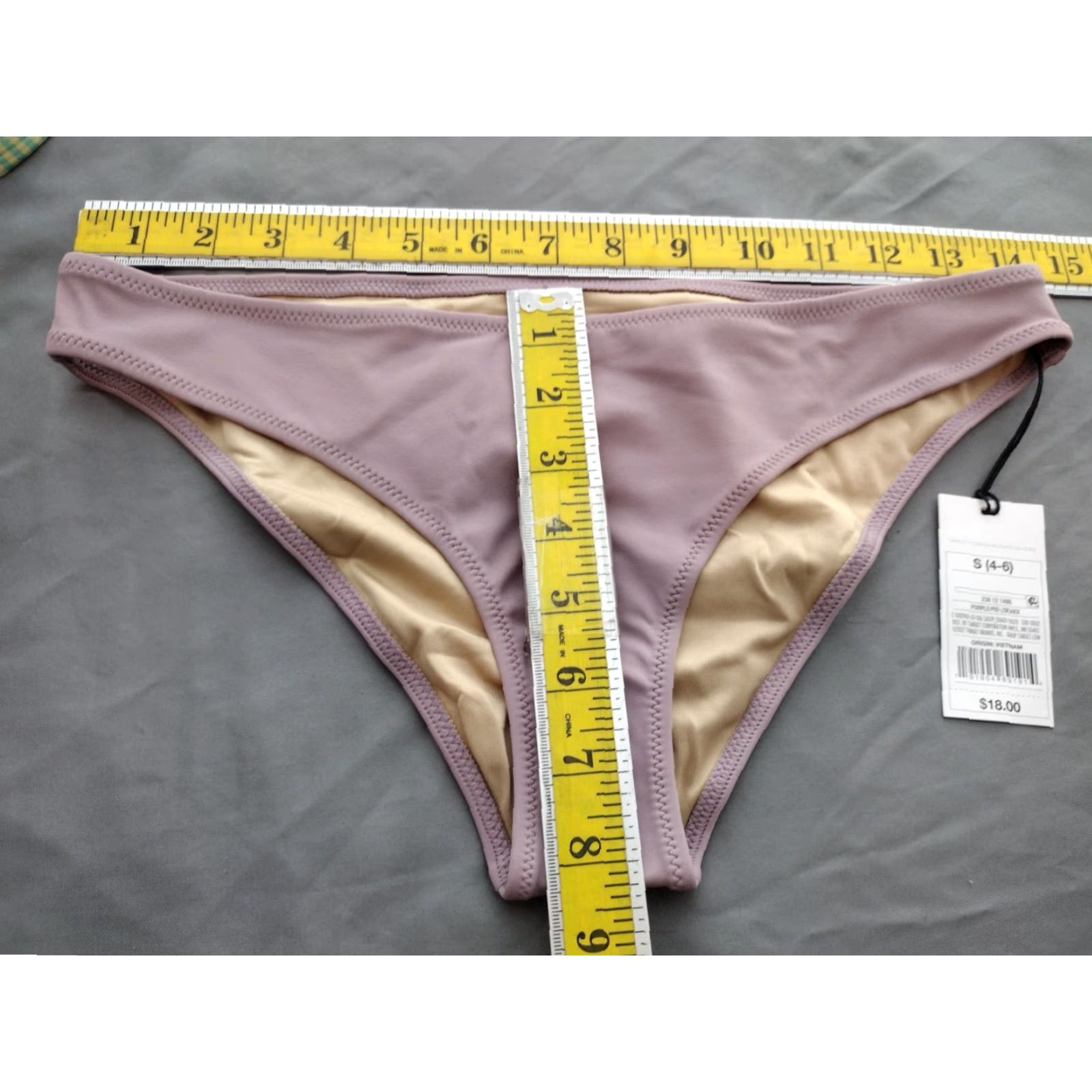 Vintage Shade & Shore Bikini Bottoms Women's Solid Purple Swimsuit S 4-6 Size 28" / US 6 / IT 42 - 4 Thumbnail