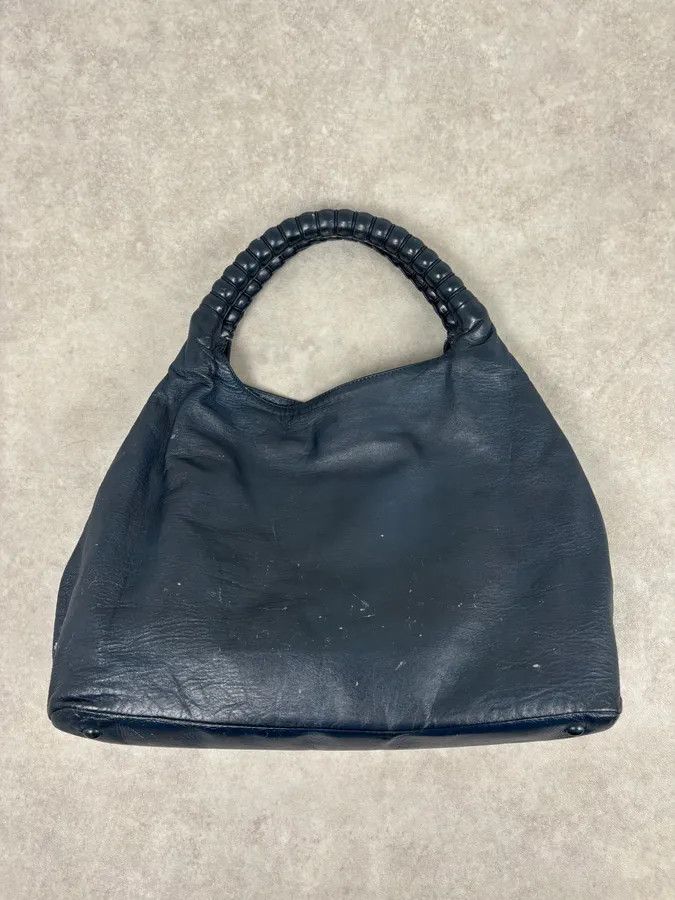 Jil Sander Jil Sander Navy Leather Hobo Bag with Wrapped Handle Size ONE SIZE - 5 Thumbnail