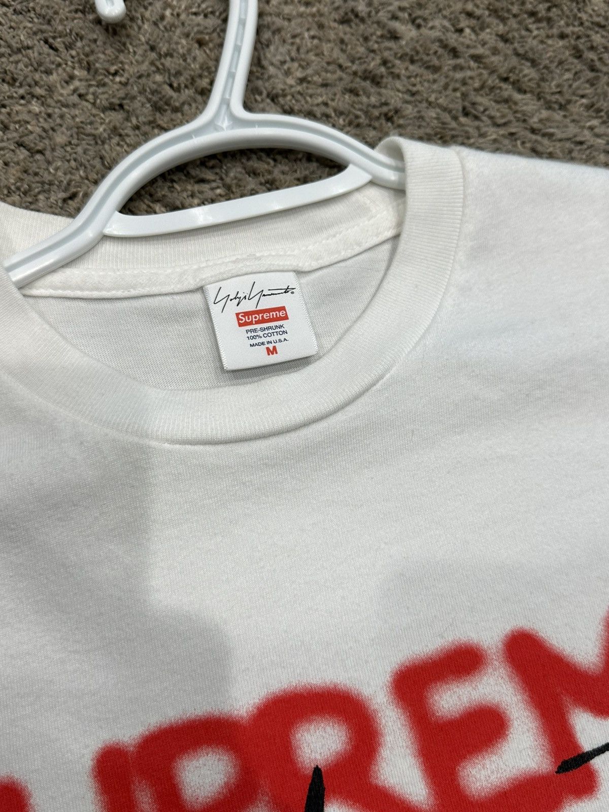 Supreme × Yohji Yamamoto Logo Tee White Size US M / EU 48-50 / 2 - 3 Thumbnail