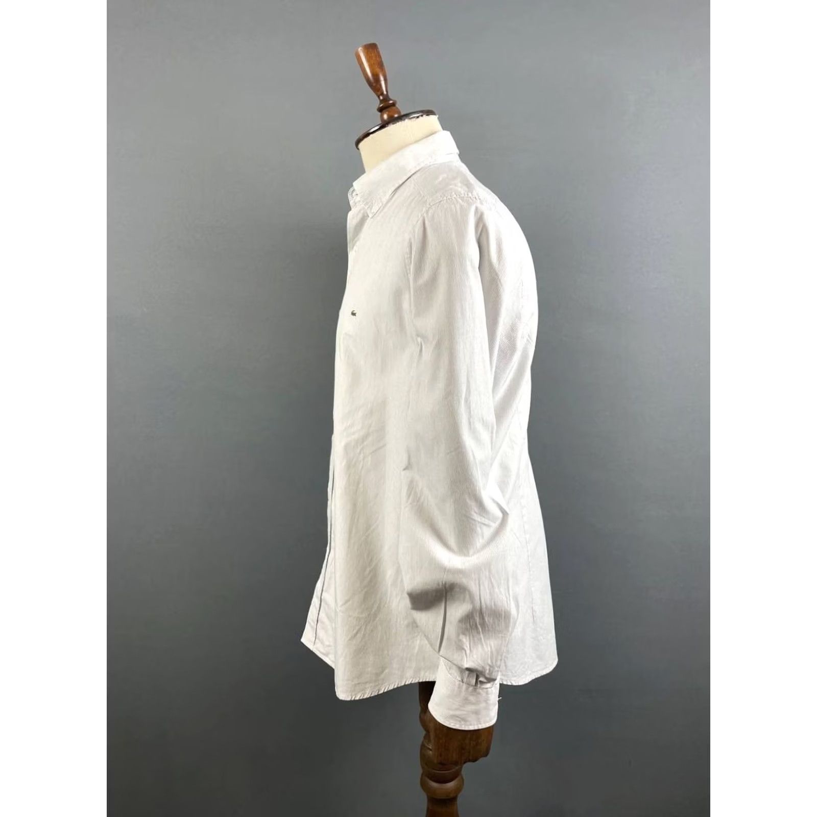 Lacoste Lacoste Casual Shirt Size 41 White Striped Cotton Long Sleeve Regular-Fit Mens Size US L / EU 52-54 / 3 - 4 Thumbnail