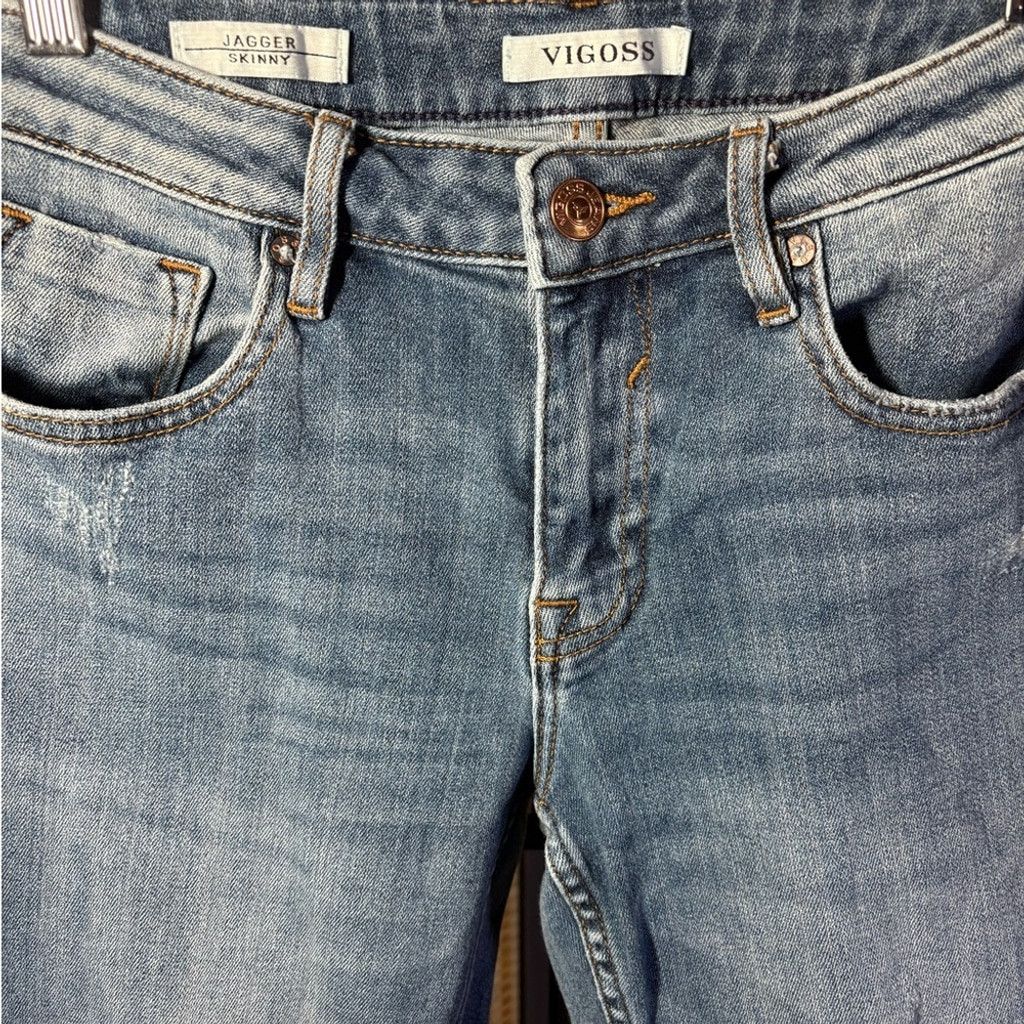 Other Vigoss Women's Blue Distressed Jeans Size 27" / US 4 / IT 40 - 2 Thumbnail