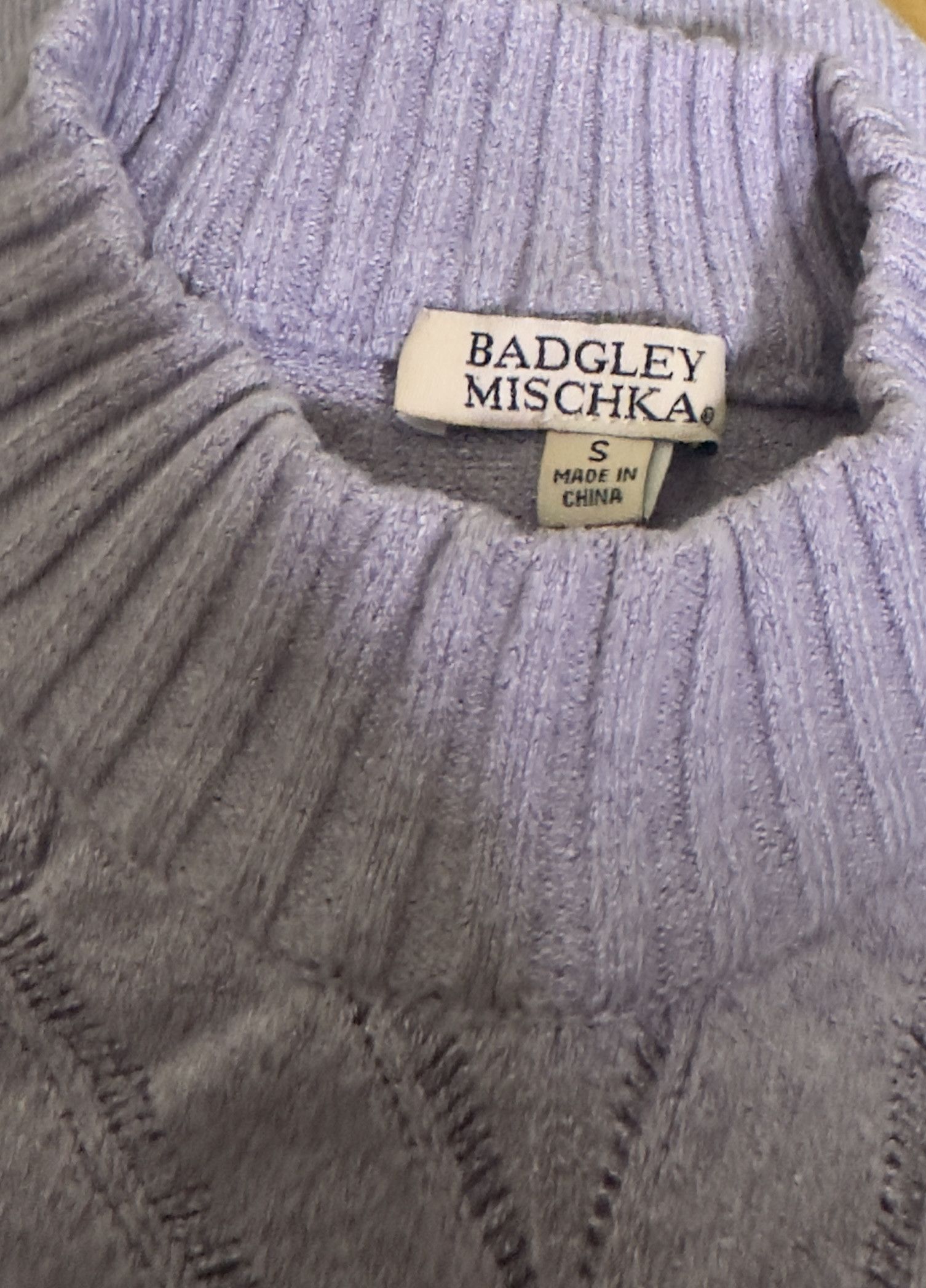 Badgley Mischka Purple knitwear jumper Size S / US 4 / IT 40 - 4 Thumbnail
