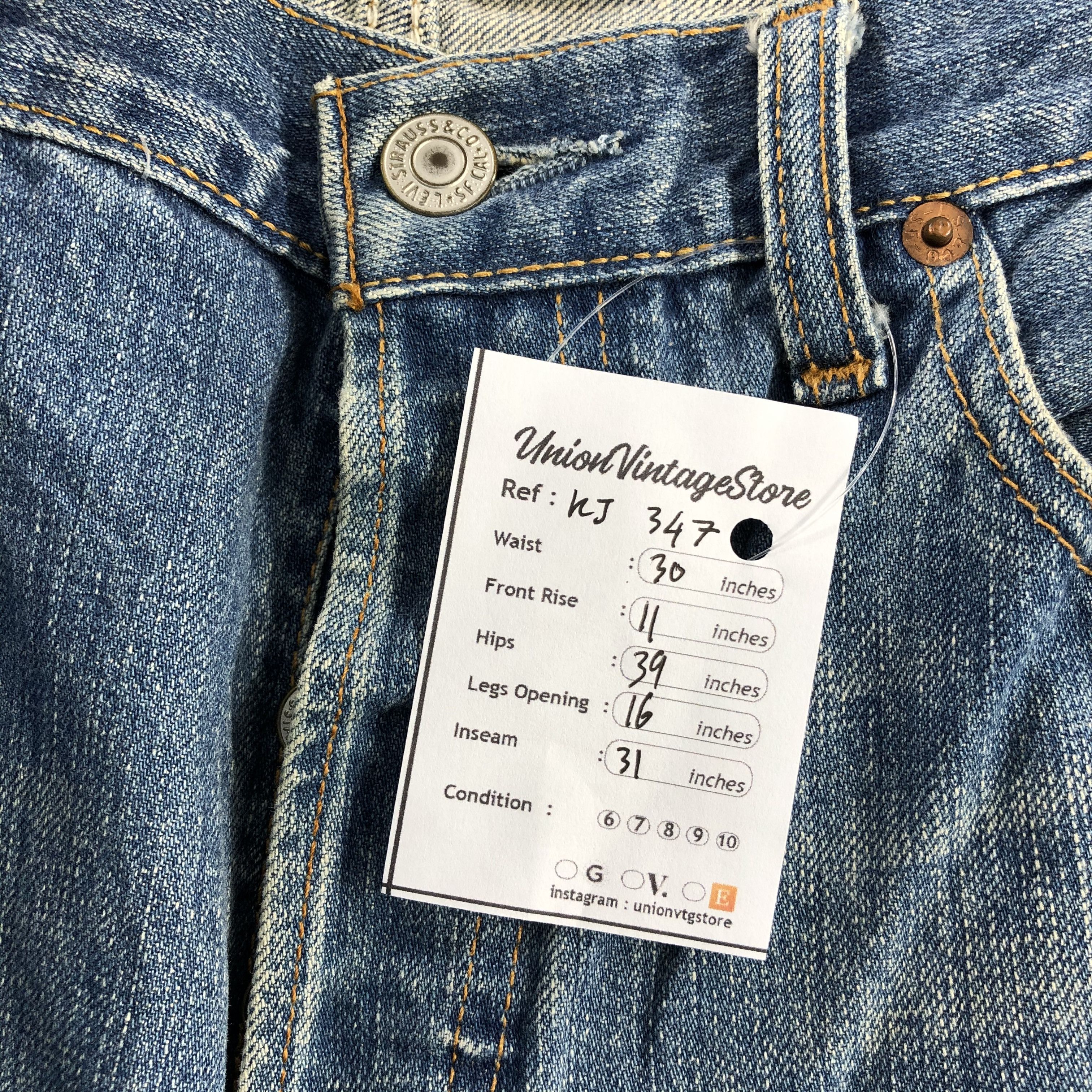 Levi's Vintage Levi's 501 Jeans Stone Wash Distressed Denim KJ347 Size US 30 / EU 46 - 12 Thumbnail