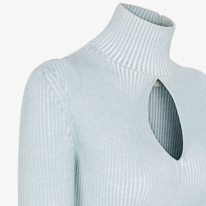 Fendi o1s1wg110425 Jumper in Blue Size S / US 4 / IT 40 - 3 Thumbnail