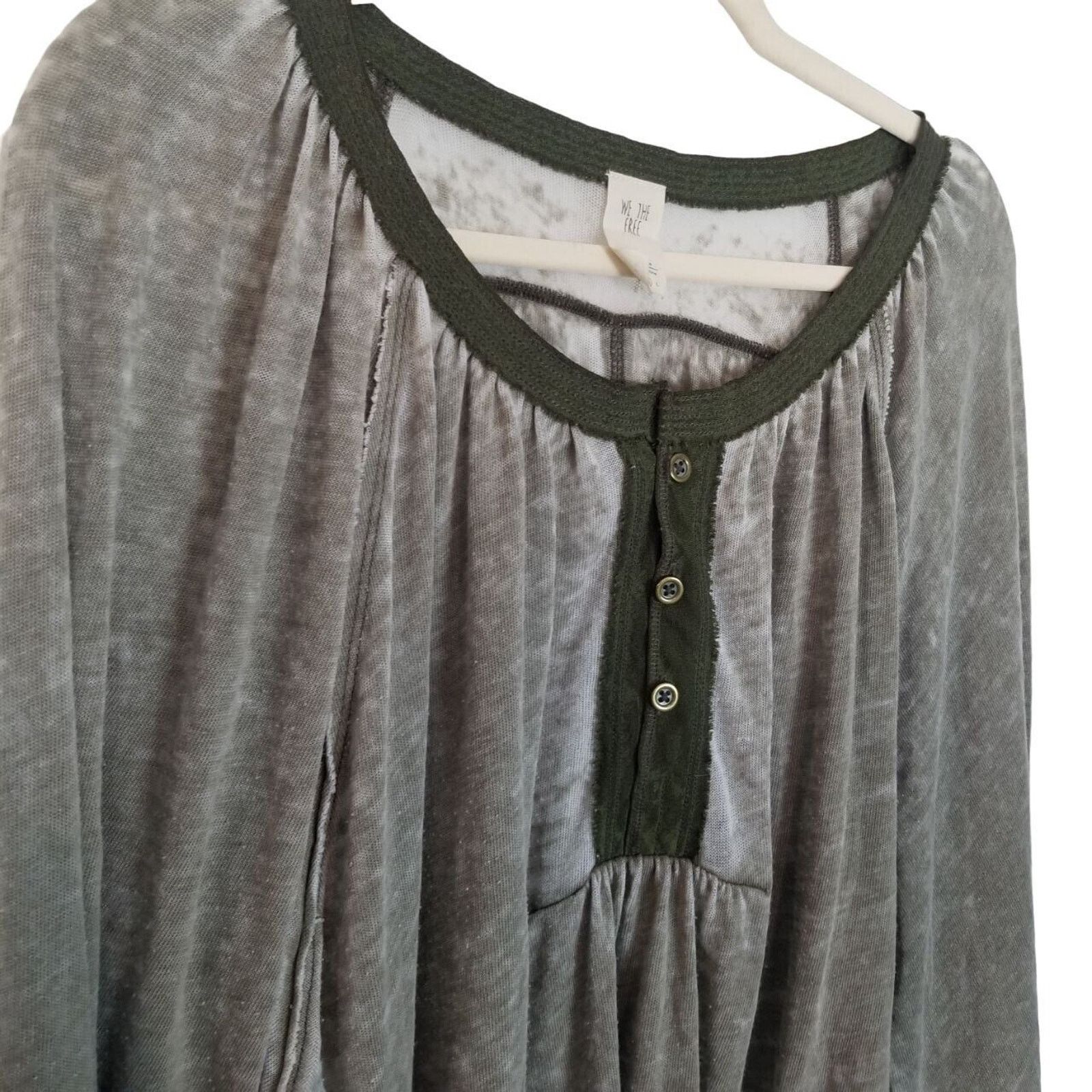 Free People Free People Acadia Burnout Henley Tunic Sz M Oversized Boho Size M / US 6-8 / IT 42-44 - 5 Thumbnail