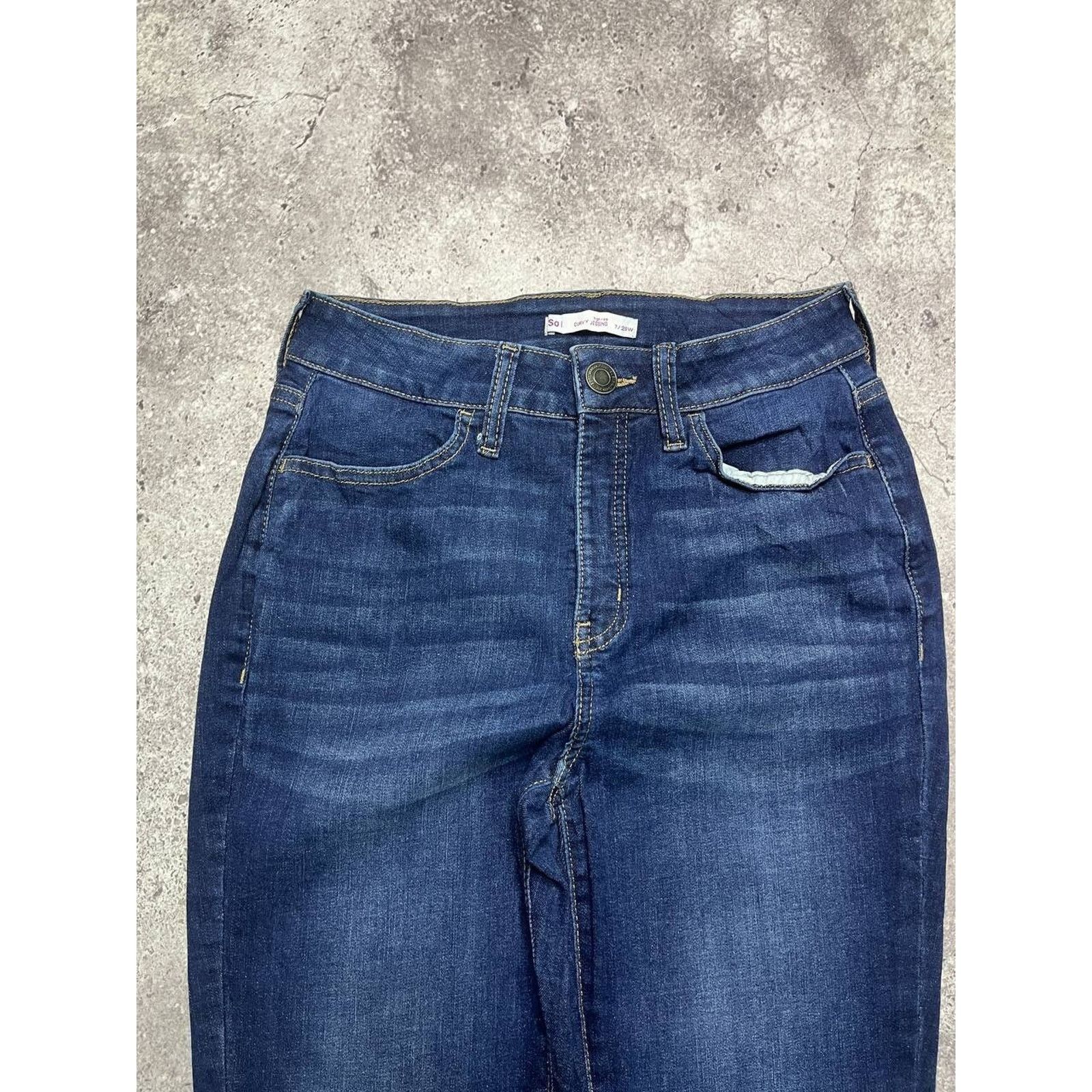 Japanese Brand Vintage SO High Rise Curvy Dark Wash Skinny Jeans Size 28W Size 28" / US 6 / IT 42 - 2 Thumbnail