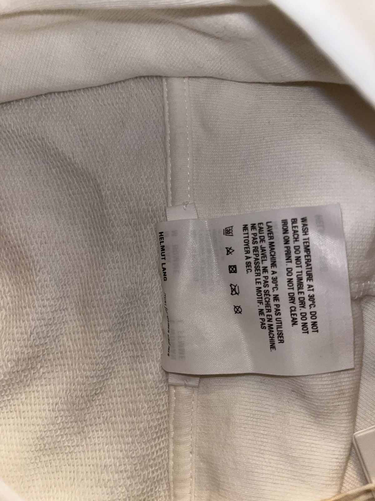 Helmut Lang Helmut Lang Men's Sweatshirt Hoodie White with Blue Stripes Size US M / EU 48-50 / 2 - 4 Thumbnail