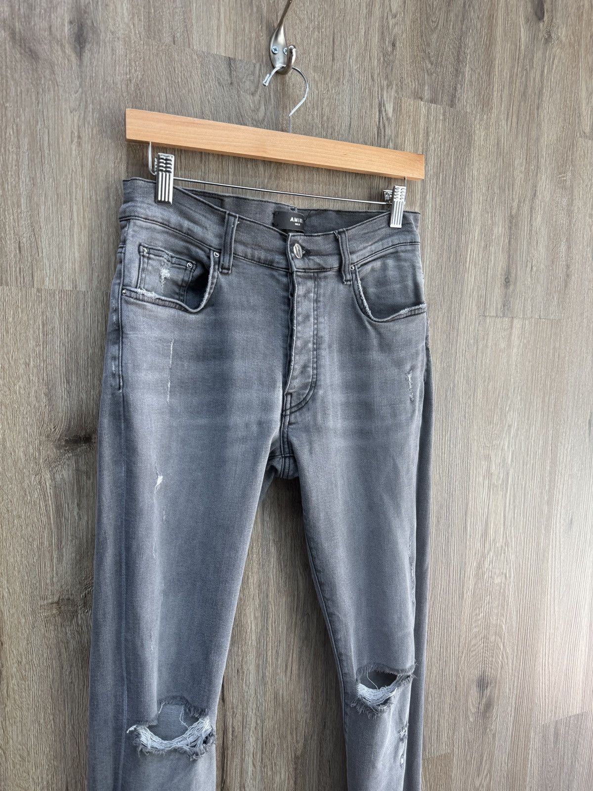 Amiri Amiri Grey Thrasher Jeans Size US 31 - 3 Thumbnail