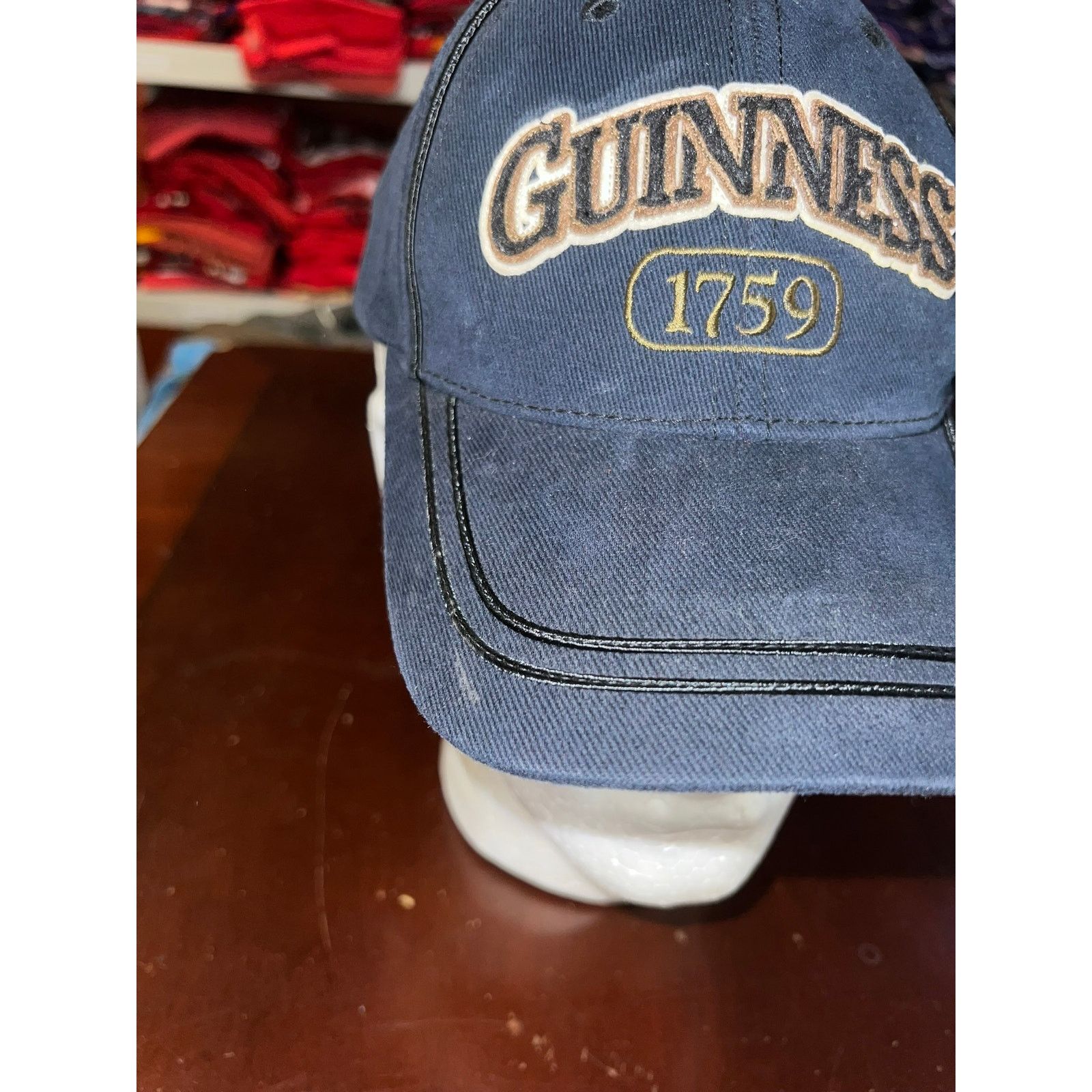 Vintage Guinness Hat Blue Alcohol Graphic Blue Baseball Style Cap Size ONE SIZE - 2 Thumbnail