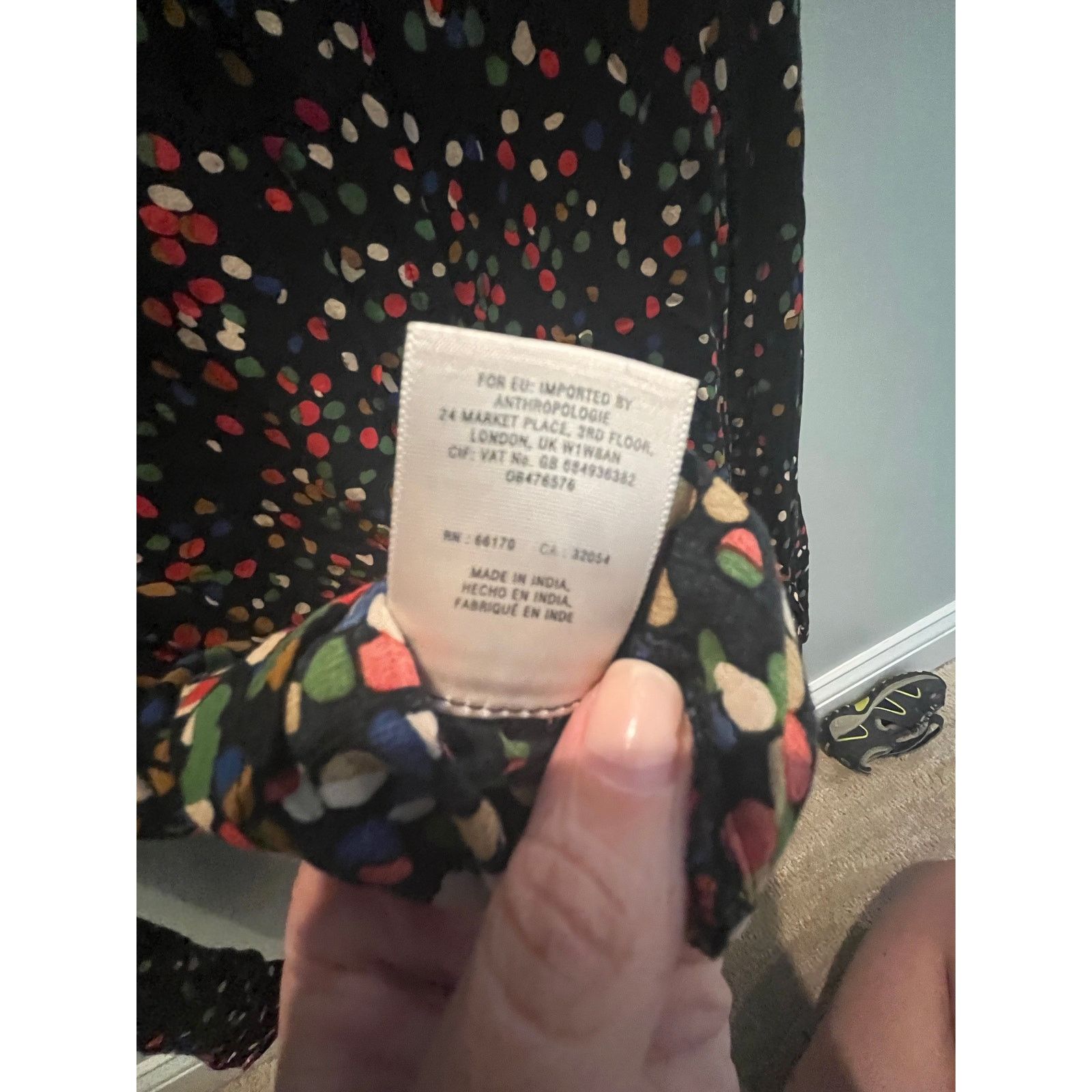 Anthropologie Maeve Anthropologie Multicolor Dot Blouse | Size 6 EUC Size M / US 6-8 / IT 42-44 - 12 Thumbnail