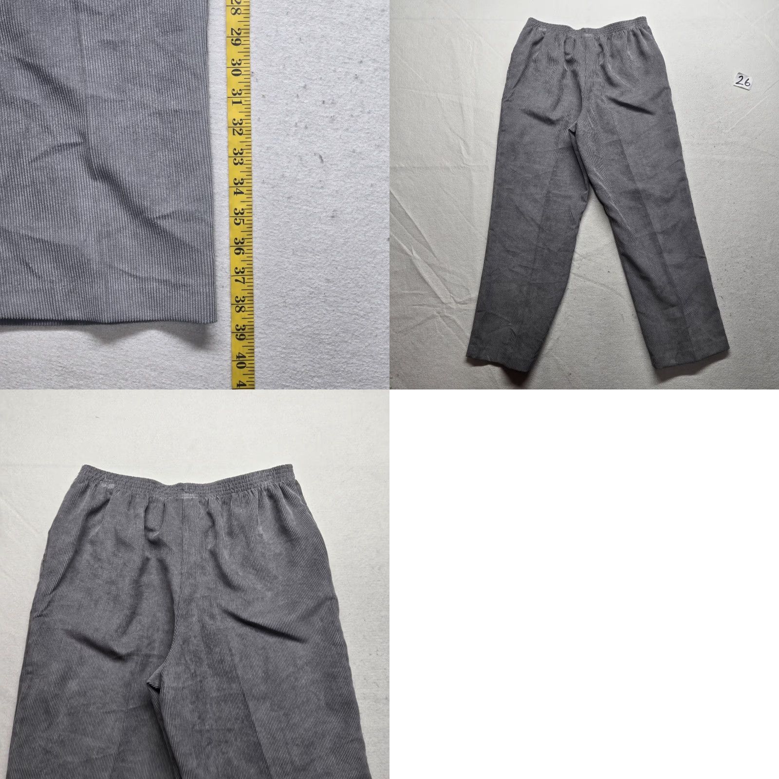 Vintage Alfred Dunner Womens Gray Stretch Waist Straight Leg Pants 12 US Made Career Dress Pants Womens Pants 12 Gray Straight Stretch Vintage No Size 34" / US 12 / IT 48 - 8 Thumbnail