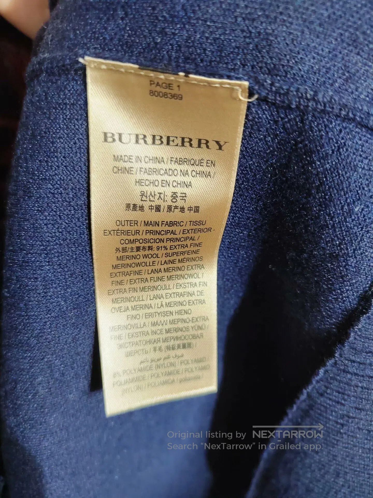 Burberry Burberry Hooded Sweatshirt in Blue. Size US M / EU 48-50 / 2 - 5 Thumbnail