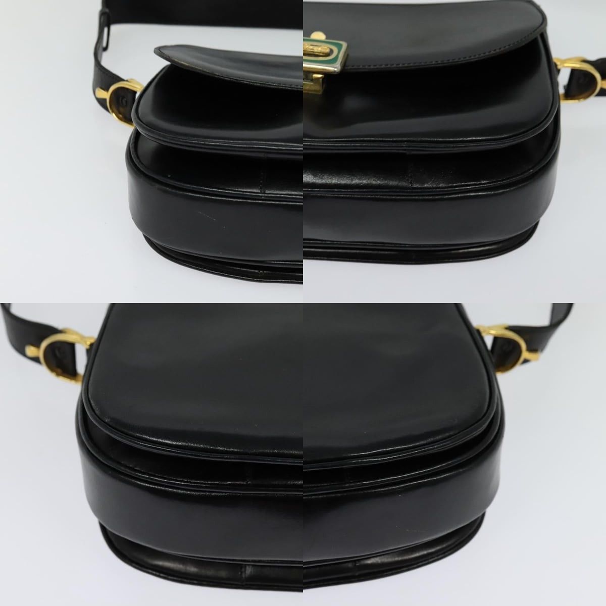 Celine CELINE Shoulder Bag Leather Black Gold Size ONE SIZE - 10 Thumbnail