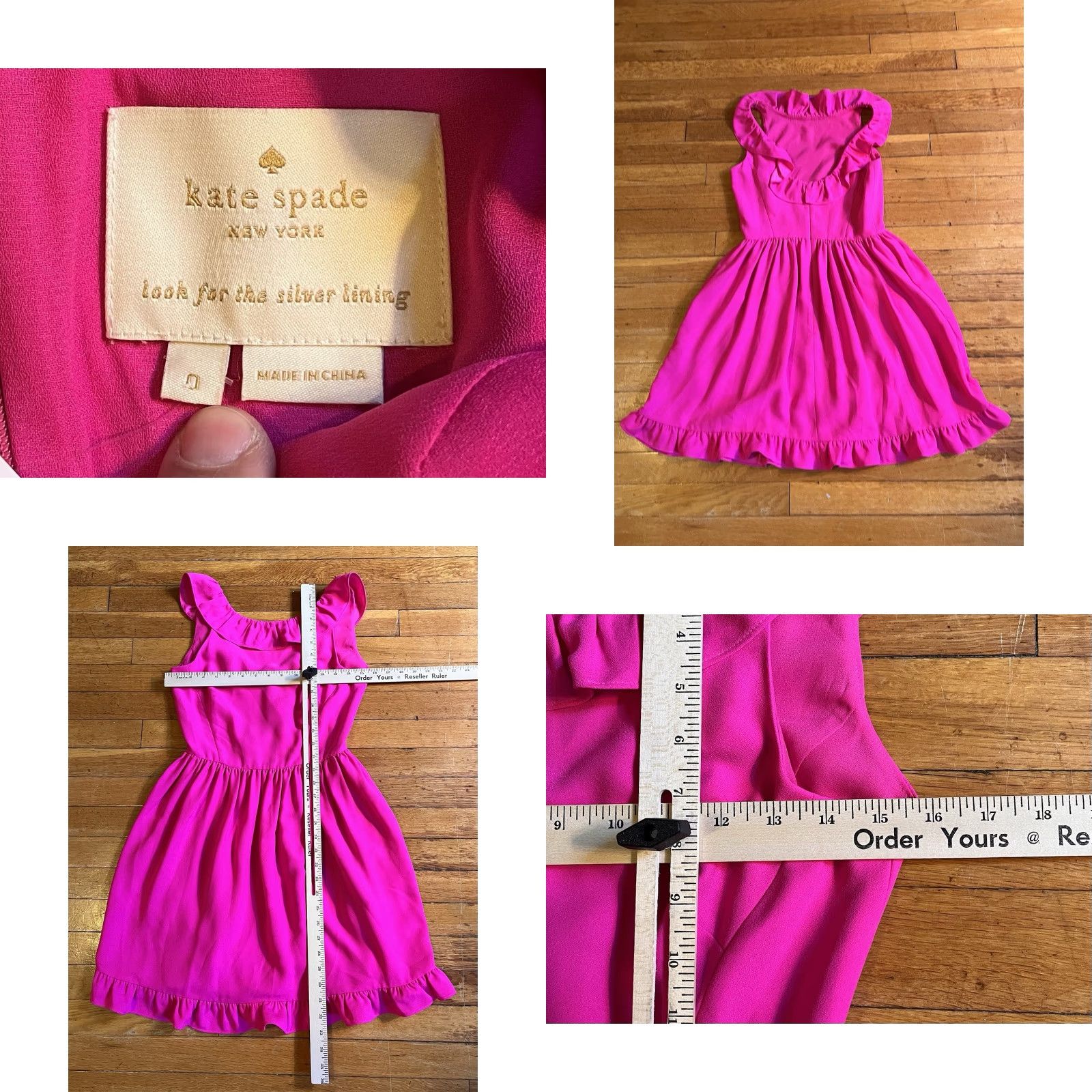 Vintage kate spade new york Dress Mini Ruffle Back Women’s 0 Pink Sleeveless Round Neck Pullover Party/Cocktail Short Vintage No Women Size XS / US 0-2 / IT 36-38 - 8 Thumbnail