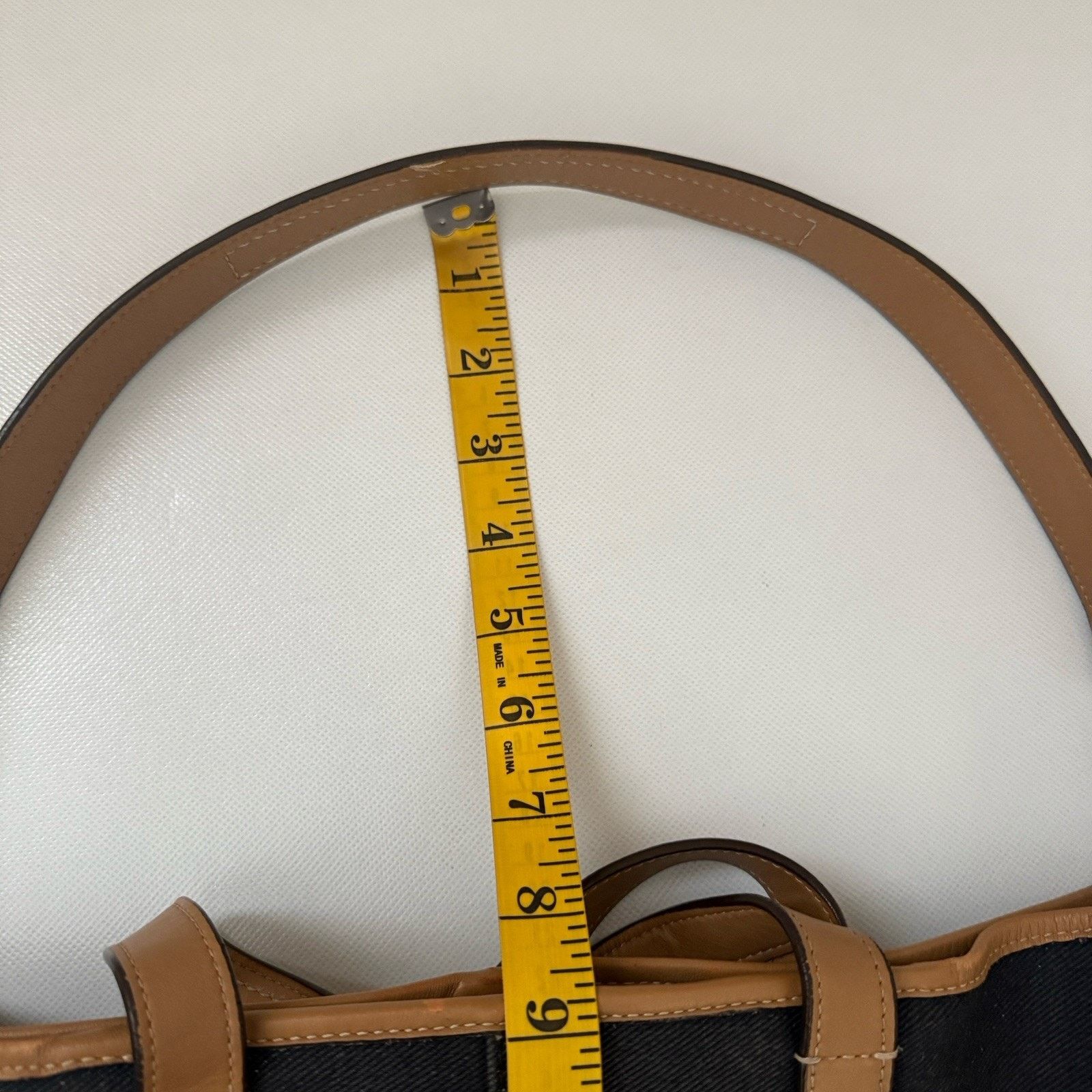 Coach Coach Hadley Tote Straps Striped Canvas Leather Travel Bag Size ONE SIZE - 17 Thumbnail