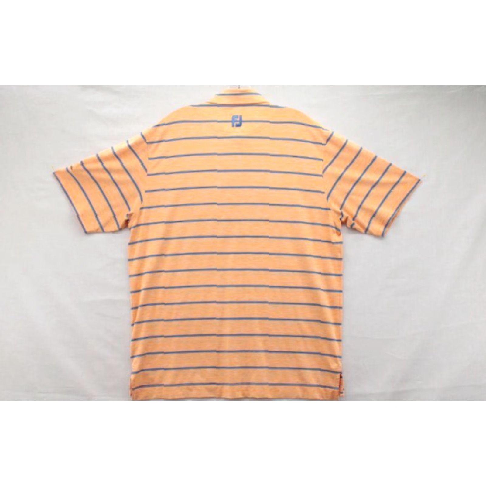 Footjoy FootJoy Polo Shirt Men's L Orange Blue Stripes Embroidered Logo Golf Shirt Size US L / EU 52-54 / 3 - 2 Thumbnail