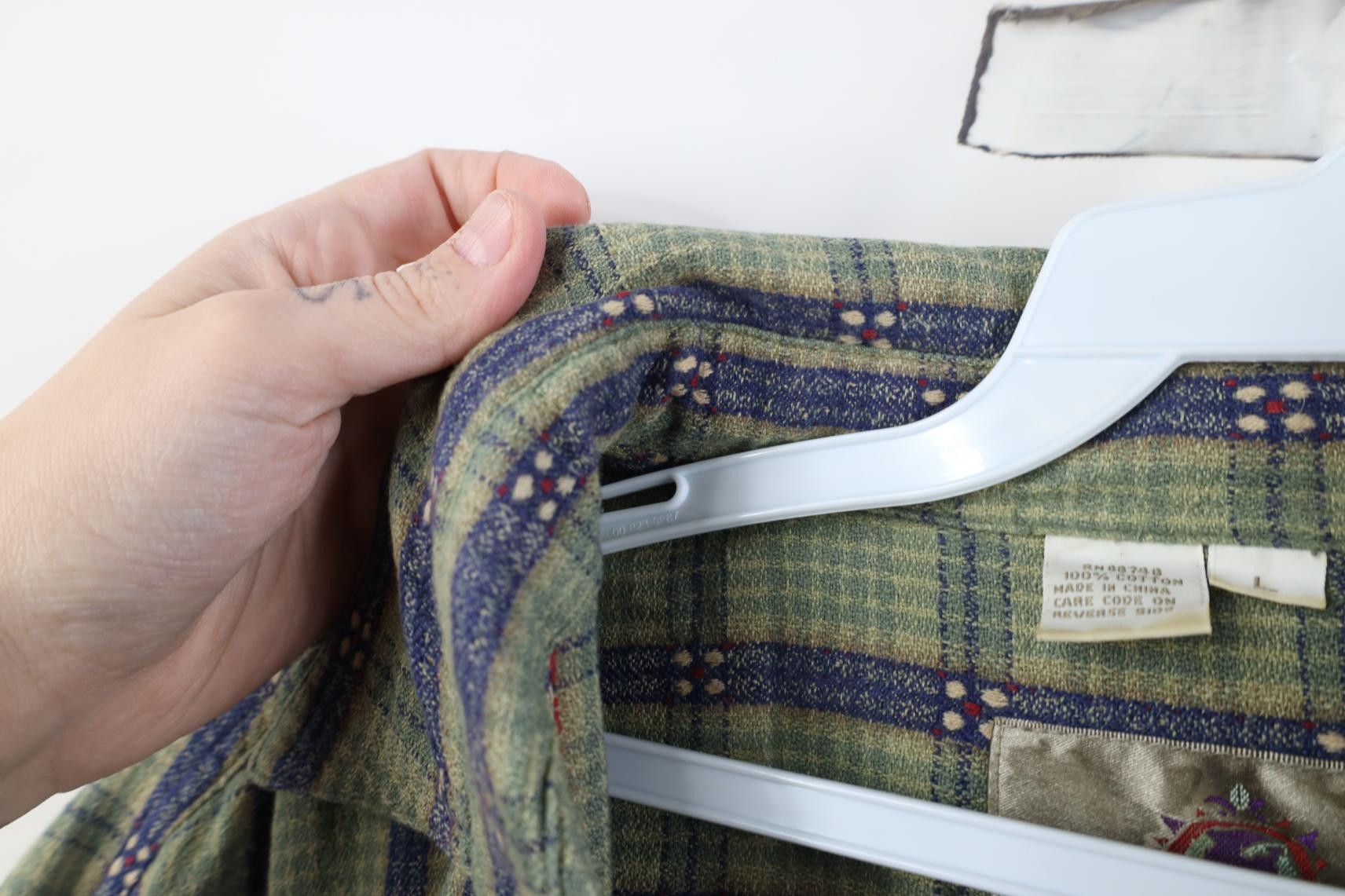Vintage Vintage 90s The Territory Ahead Weave Geometric Button Shirt Size US L / EU 52-54 / 3 - 9 Thumbnail