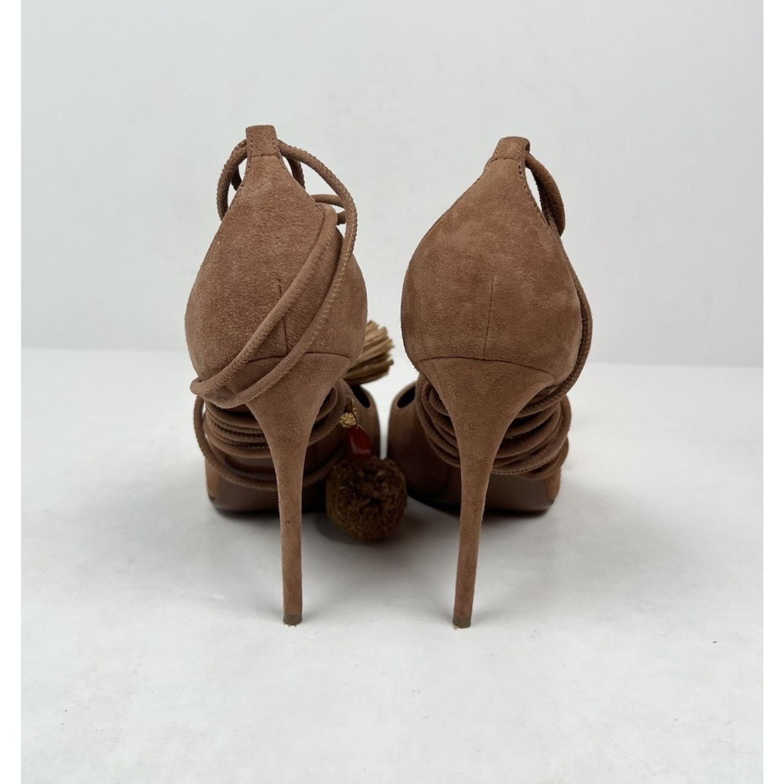 Dolce & Gabbana Size 5.5 - Dolce Gabbana Lace Tassle Stilleto Heels Size US 5.5 / IT 35.5 - 4 Thumbnail