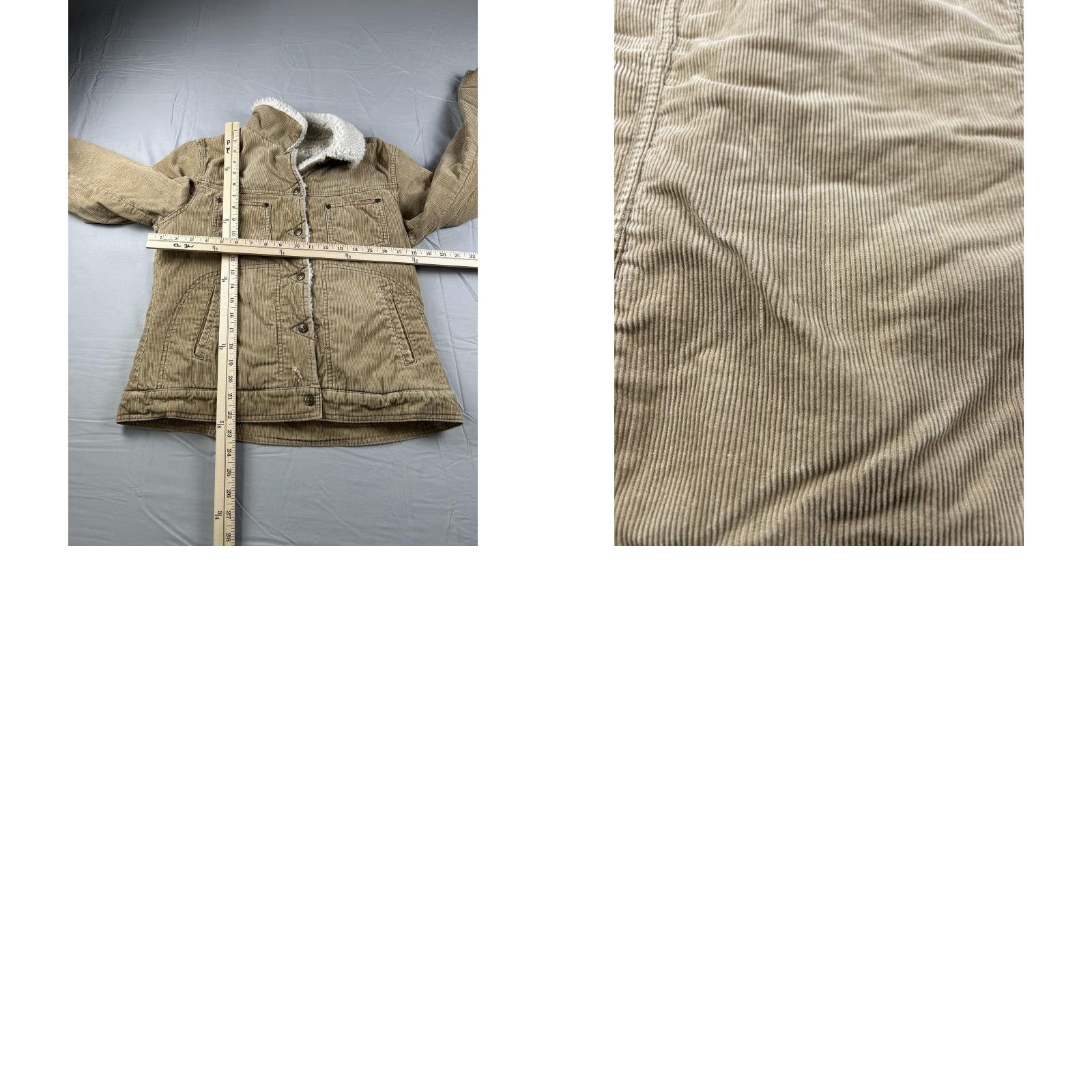 American Eagle Outfitters VINTAGE American Eagle Outfitters Jacket Womens M Corduroy Trucker Beige Tan Sherpa Lined Button Front Pockets Casual Fall Winter Womens Size M / US 6-8 / IT 42-44 - 8 Thumbnail