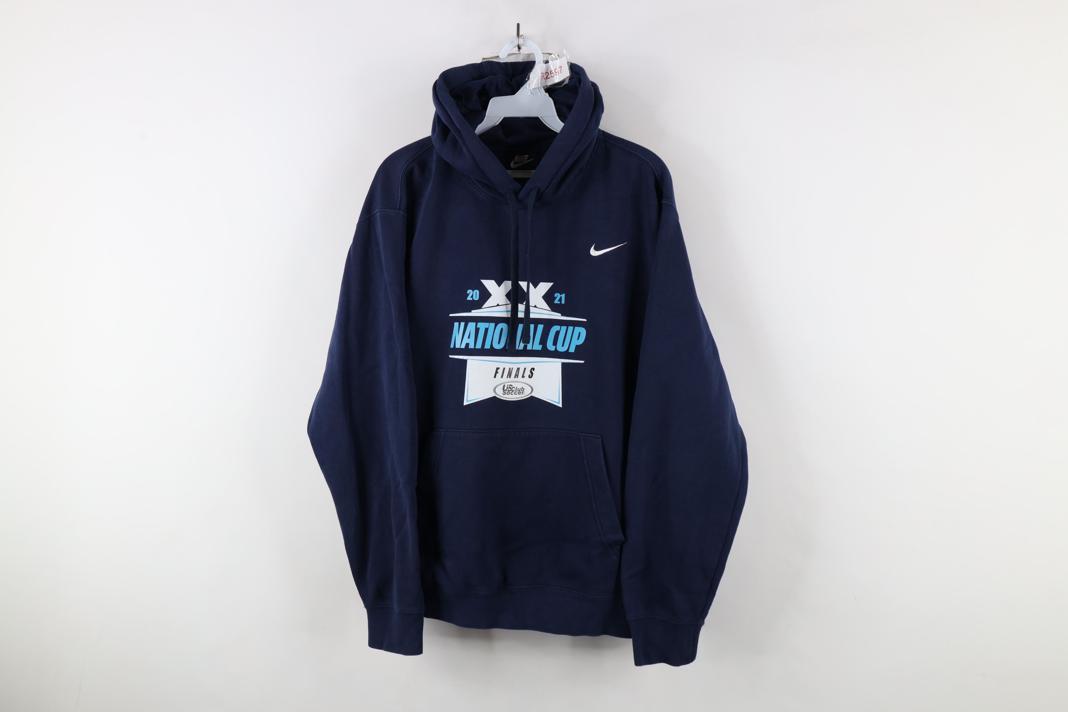 Nike × Vintage Nike 2021 National Cup Finals US Club Soccer Hoodie Blue Size US L / EU 52-54 / 3 - 1 Thumbnail