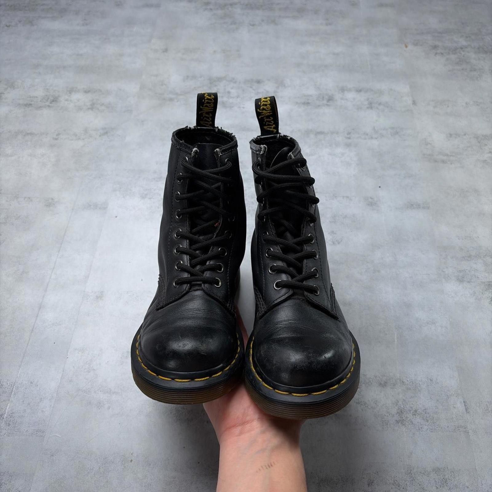 Dr. Martens Y2K Black Dr. Martens 1460 Smooth Leather 8 Eye Docs Boots Size US 5 / IT 35 - 6 Thumbnail