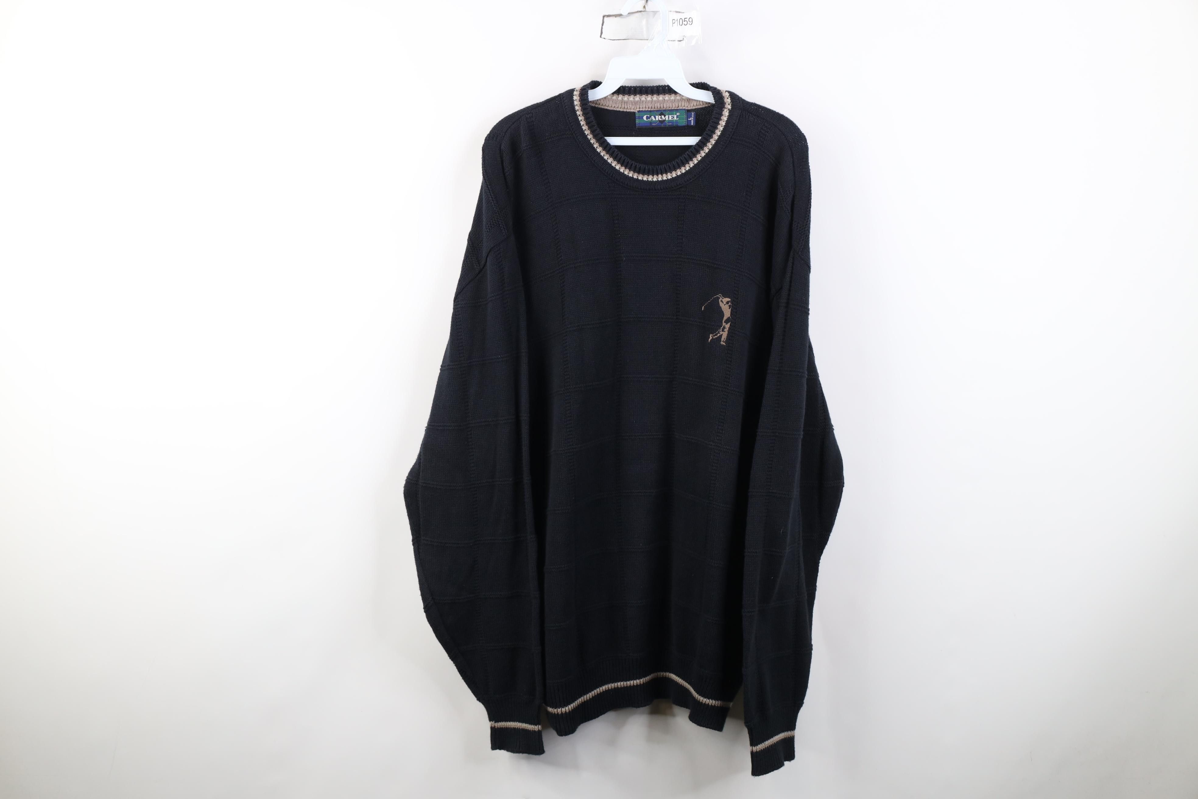 Vintage Vintage 90s Streetwear Checkered Knit Golf Sweater USA Size US L / EU 52-54 / 3 - 1 Thumbnail