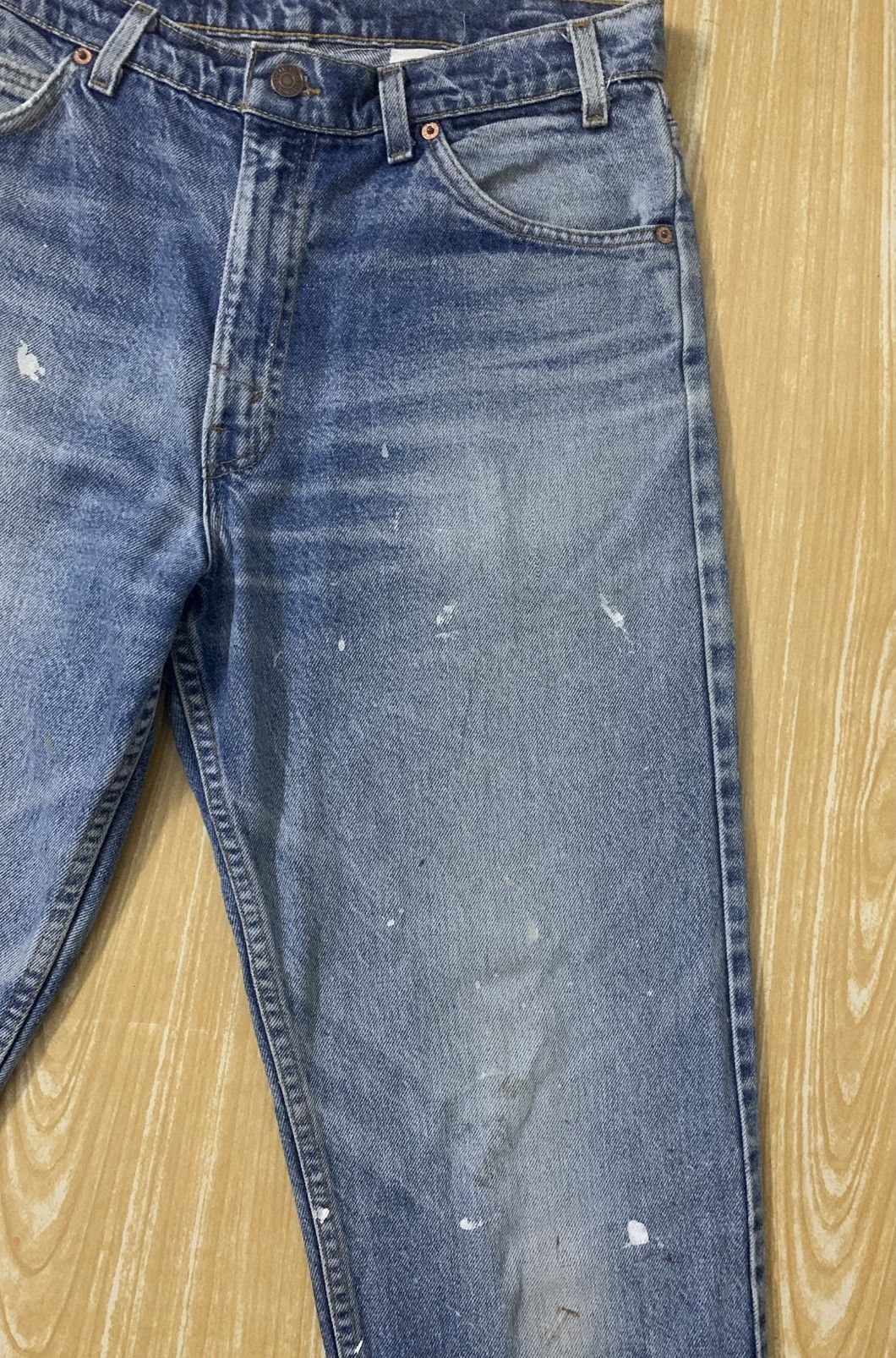 Levi's Vintage painted & dirty Levi’s Orange Tab Made In USA Size US 32 / EU 48 - 12 Thumbnail