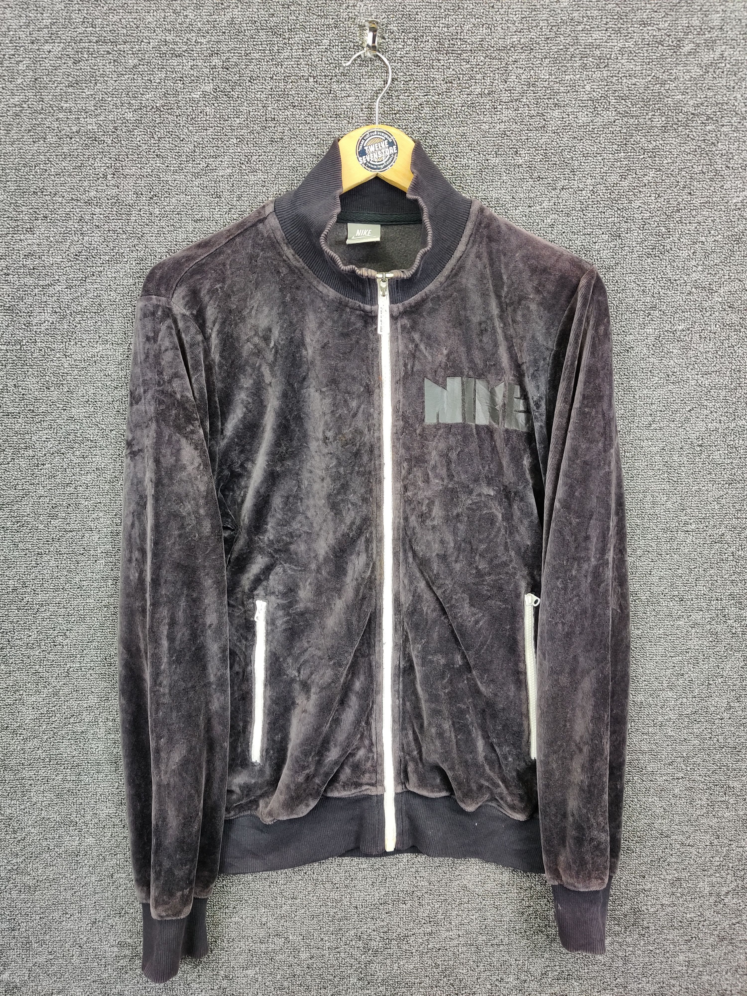 Vintage Nike Velvet Sweater Zip Up Jacket