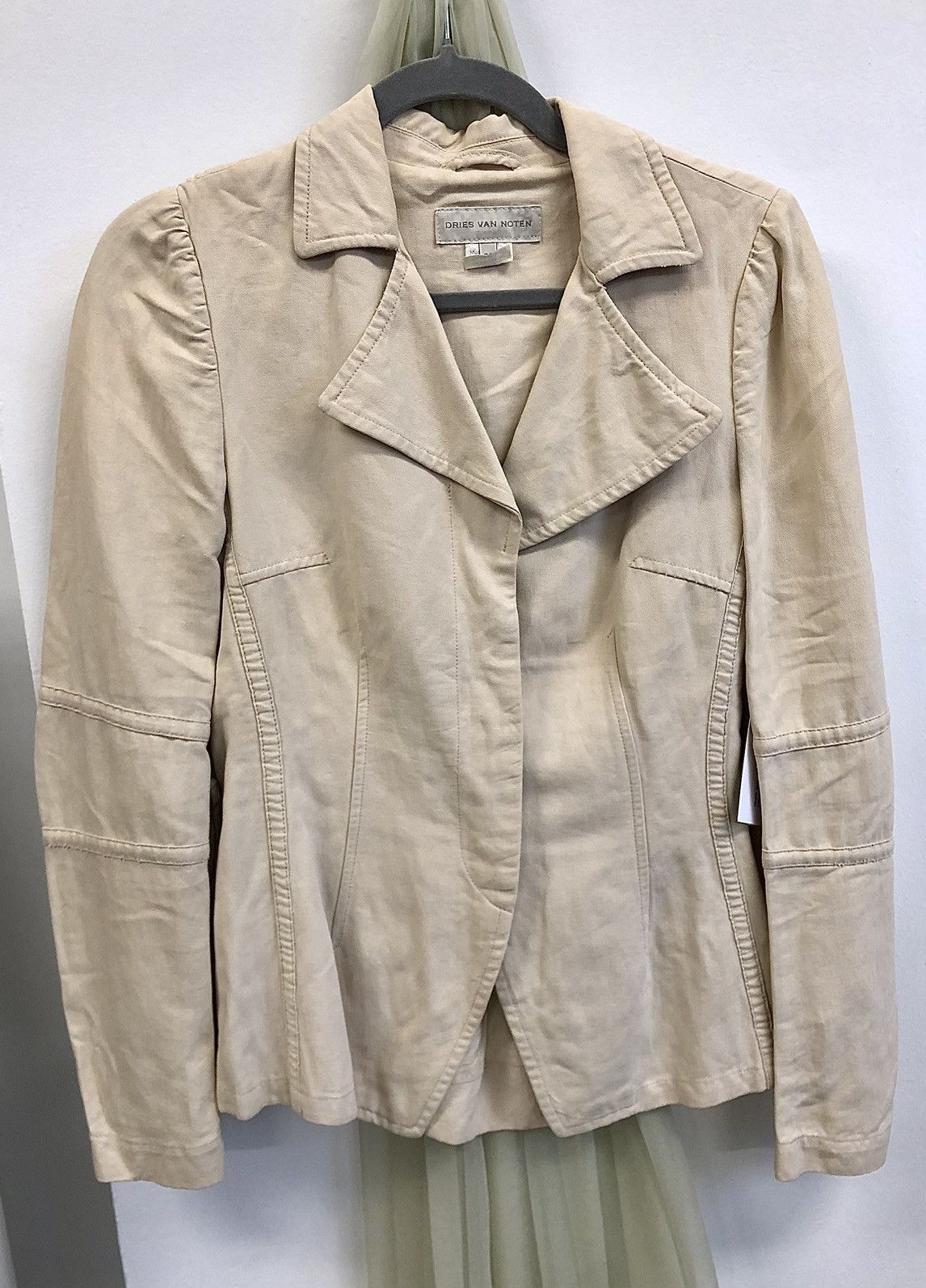 Dries Van Noten Dries Van Noten Vintage Khaki Pleated Safari Jacket Size XS / US 0-2 / IT 36-38 - 6 Thumbnail