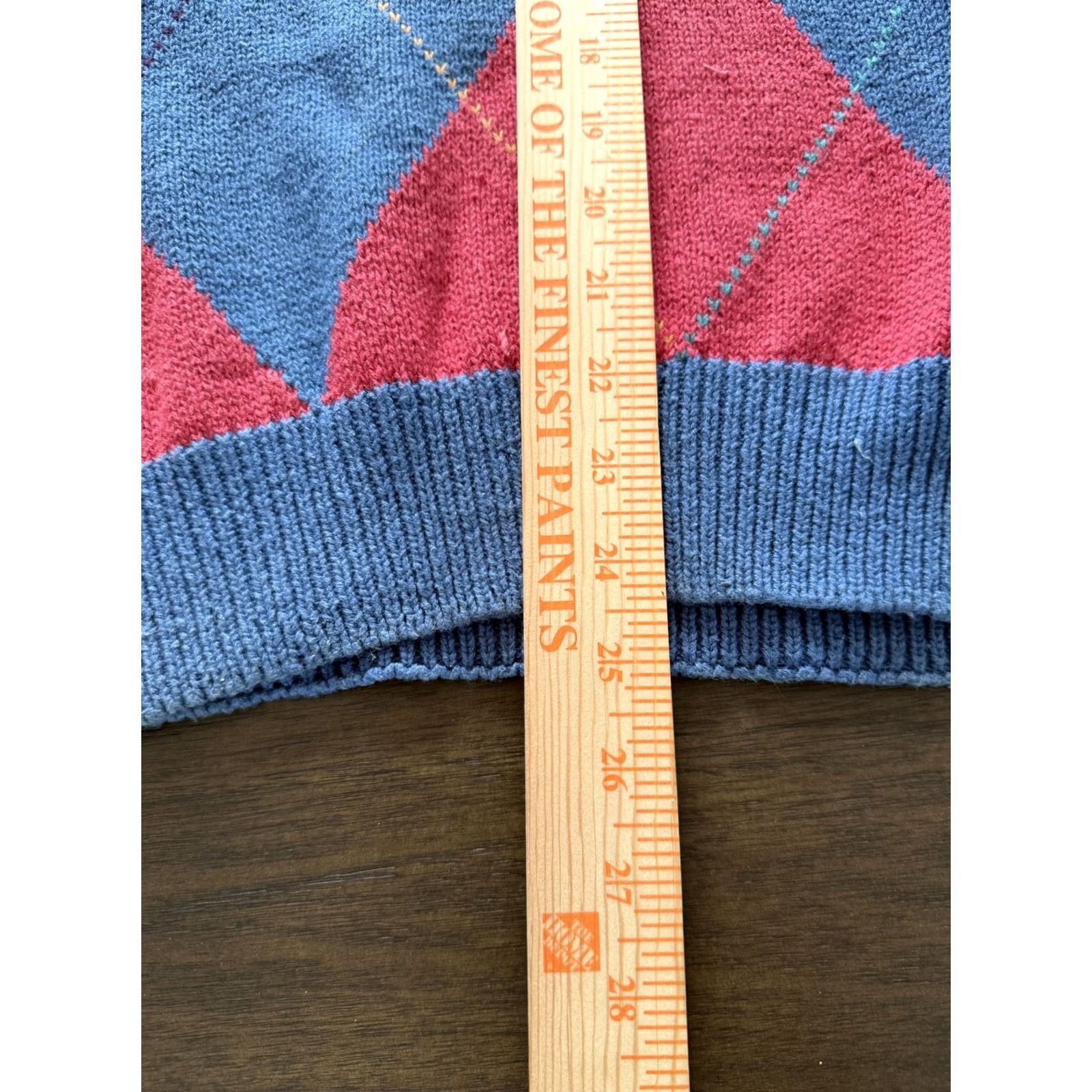 Vintage VINTAGE Gulf Traders Sweater Mens M Blue Argyle Knit Pullover Crewneck 90s Size US M / EU 48-50 / 2 - 6 Thumbnail