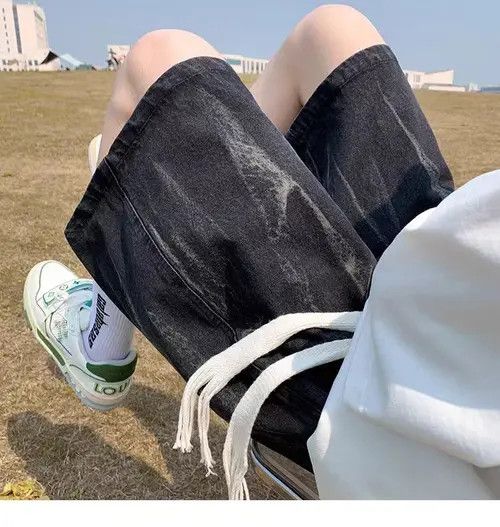 Japanese Brand Ishida x Endo Black High Street Vintage Casual Denim Shorts Size US 30 / EU 46 - 4 Thumbnail