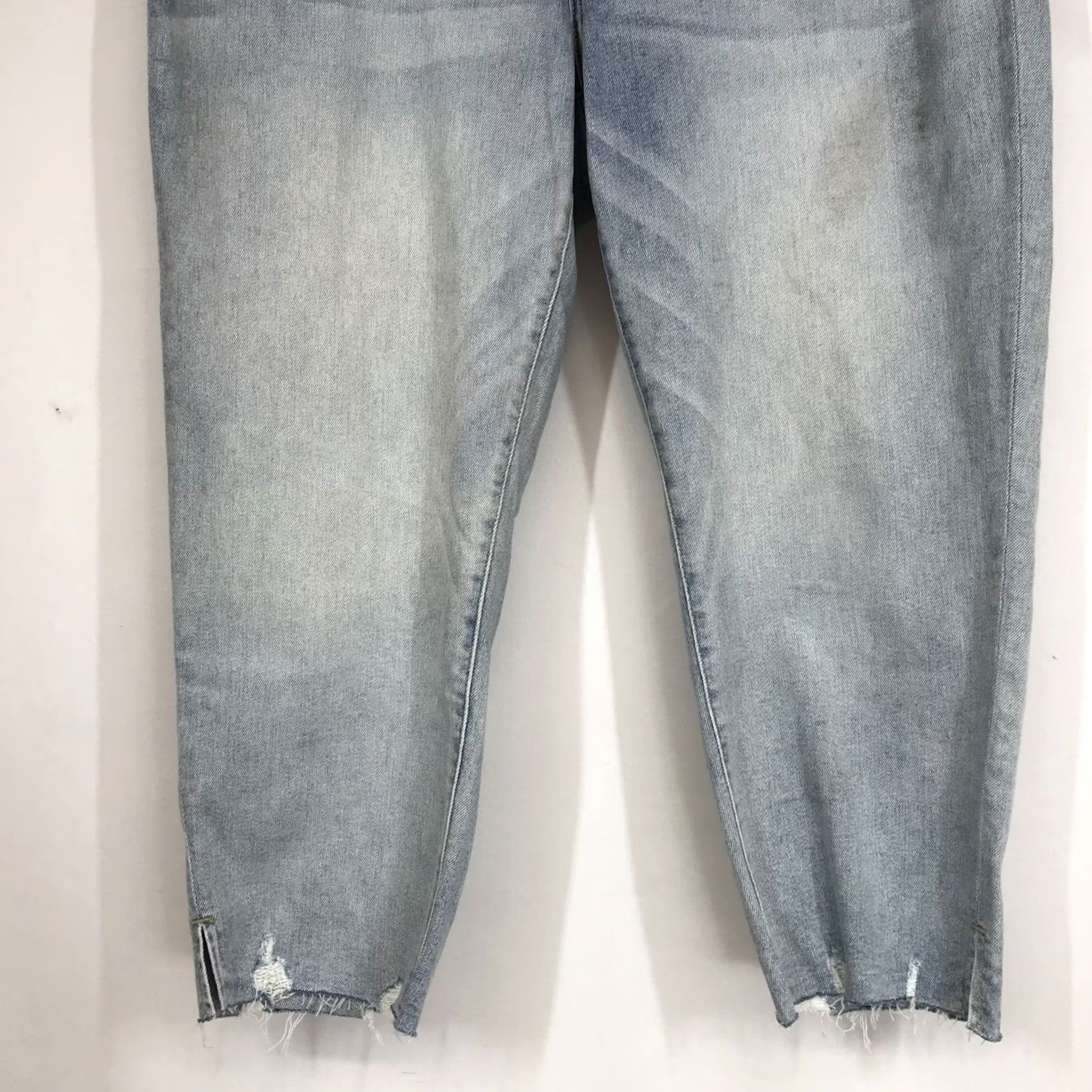 Vintage KANCAN BLUE DENIM JEANS COTTON BLEND BUTTON FRAYED HEM 18 WOMEN'S Size 40" / US 18 - 3 Thumbnail