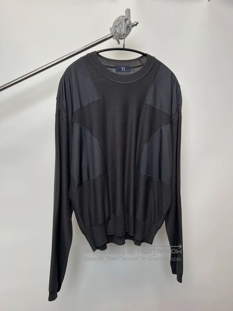 Yohji Yamamoto YOHJI YAMAMOTO Nylon patchwork draped knit shirt Size US L / EU 52-54 / 3 - 2 Thumbnail