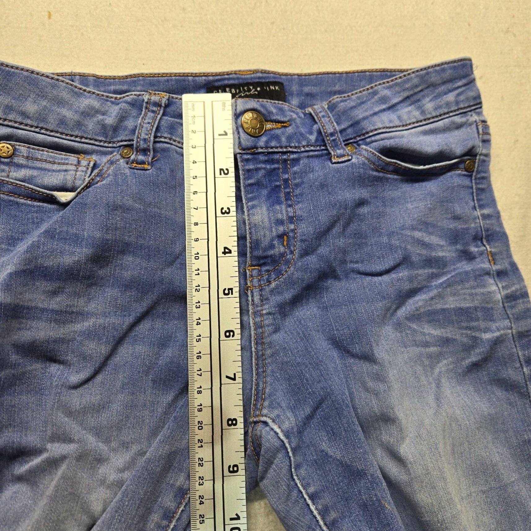 Vintage Celebrity Pink Jeans - Denim Skinny 14 Regular Blue Women's Pants, 5-Pocket, Low Rise, Zip, Cotton Blend, Machine Washable, Logo, Vintage: No, 0 Size 36" / US 14 / IT 50 - 5 Thumbnail