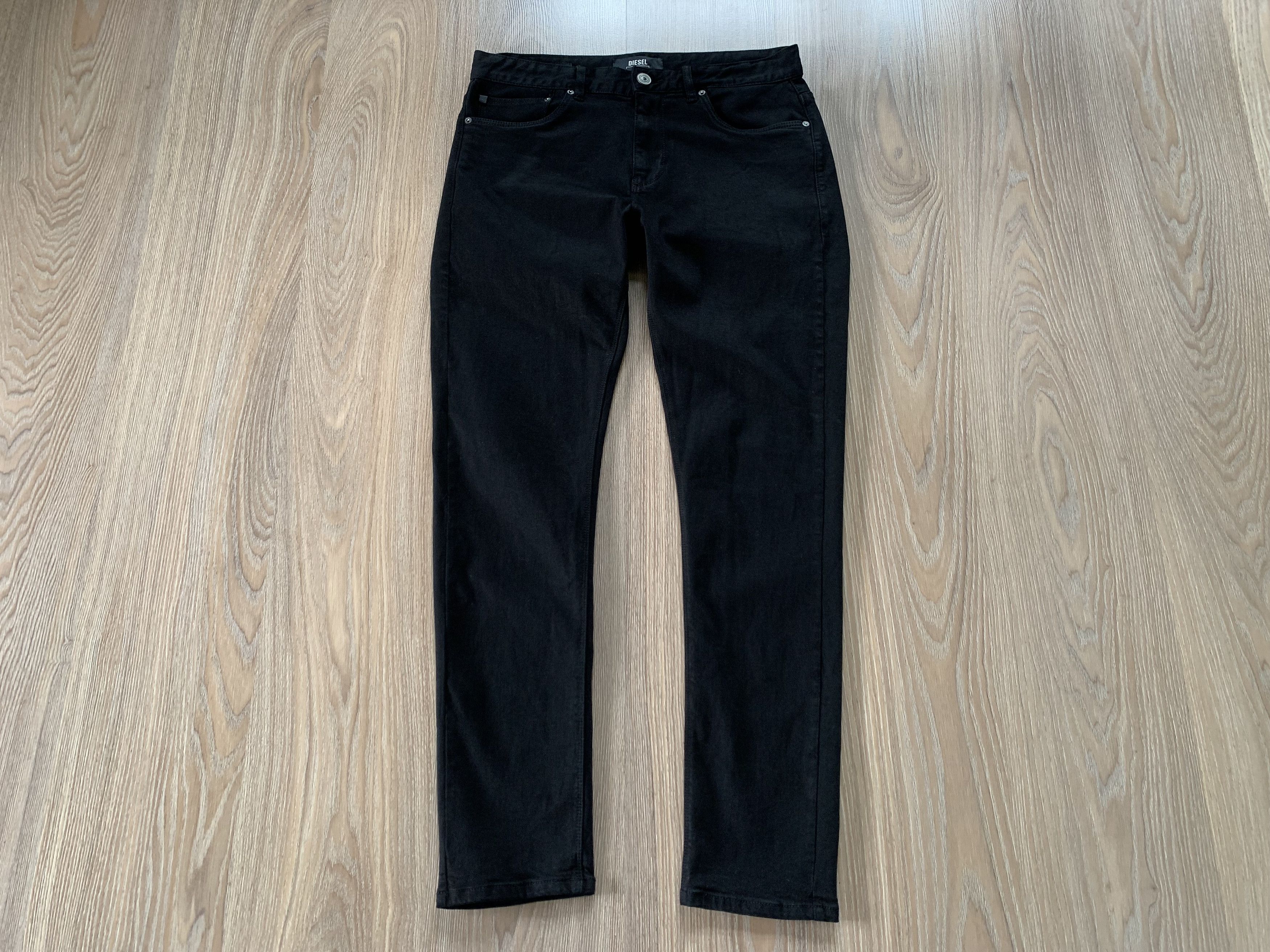 Diesel Diesel Straight Slim Black Jeans Size US 30 / EU 46 - 2 Thumbnail