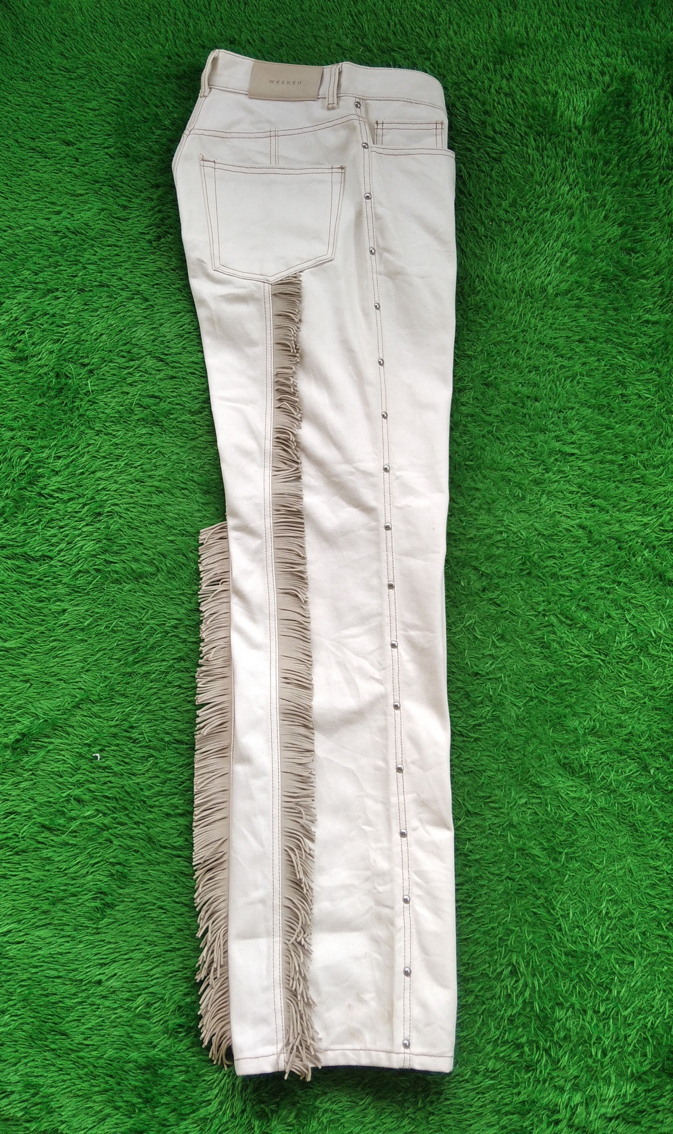 If Six Was Nine × KMRii × Le Grande Bleu (L.G.B.) WESKEN 22SS SIDE STUDDED WITH TASSLE DETAIL JEANS Size US 29 - 3 Thumbnail